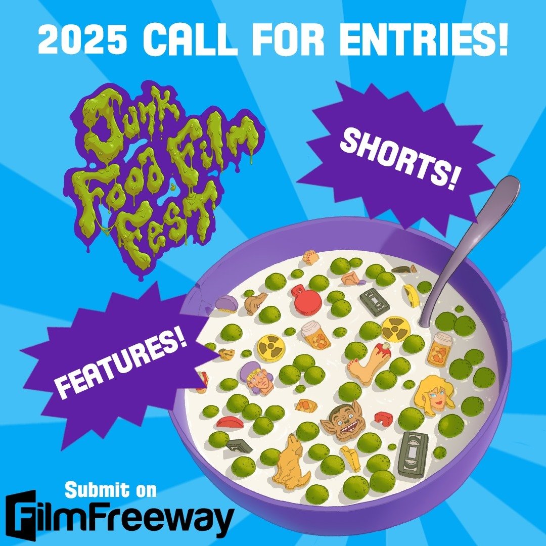 **CALL FOR ENTRIES!!**
The Junk Food Film Festival is officially accepting short films and features for it's 2025 Festival. Send us your most messed up stuff; we want to see it!
No short is too violent, no feature too smutty! We want it all.
Our only