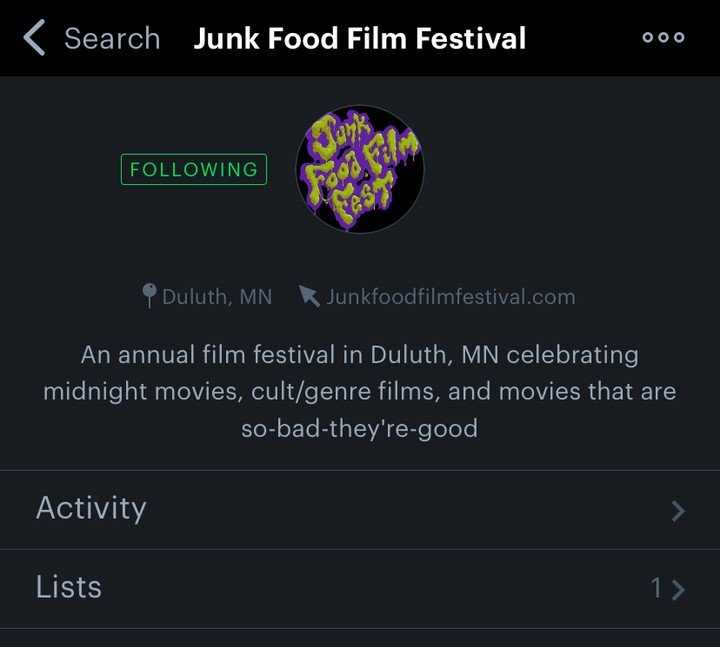 We've got a Letterboxd now. Follow us and see all the crap we watch.
https://letterboxd.com/junkfoodfilm/