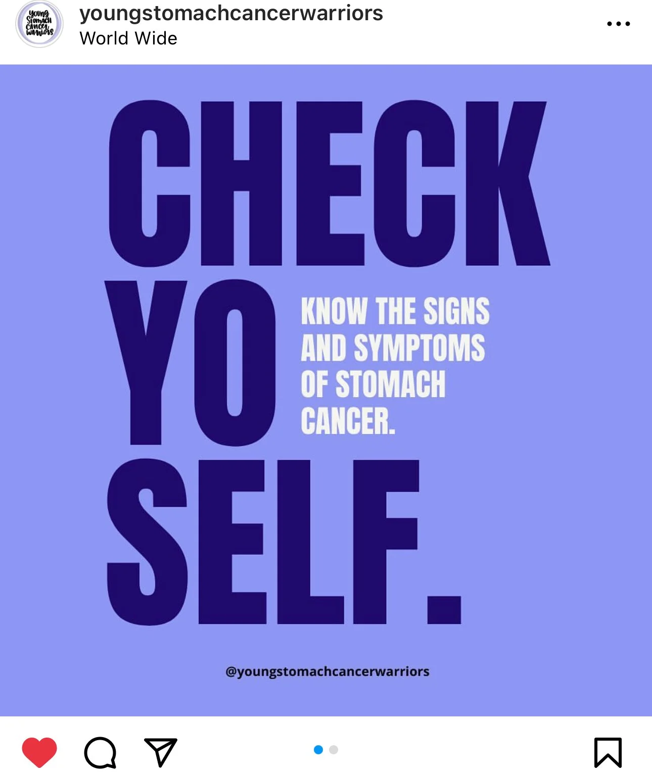 Account Stomach Cancer Sister (Content Creation) — Andrea Mejia