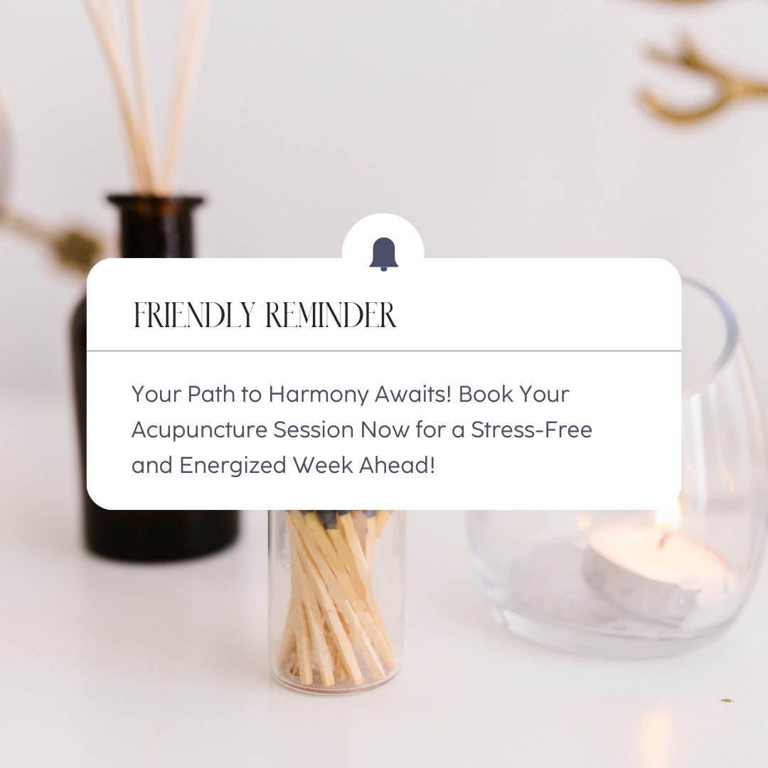 Your path to harmony awaits! 🌟 

Book your acupuncture session now for a stress-free and energized week ahead! Take the first step towards rejuvenation and balance. You deserve it!

#acupuncturistnyc #acupuncturetherapy #holistichealing #traditional