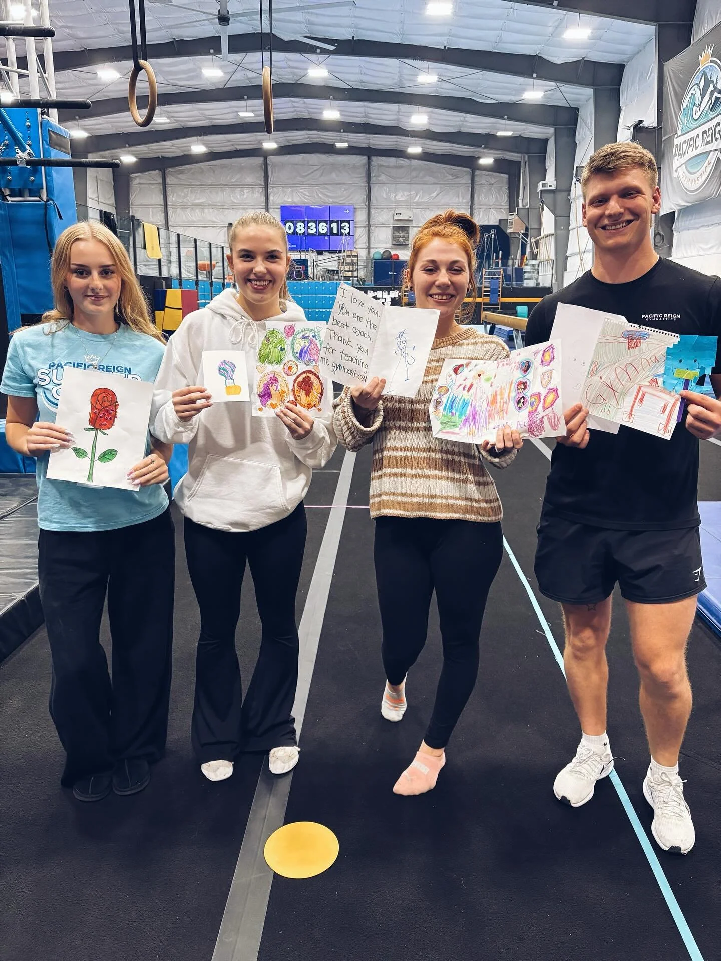 From tiny hands to big hearts &mdash; our Reignbow and Waves athletes sure know how to show their love! 💜

These works of art capture the joy, fun, and friendship that fill every class.

To our incredible coaches &mdash; thank you for making gymnast