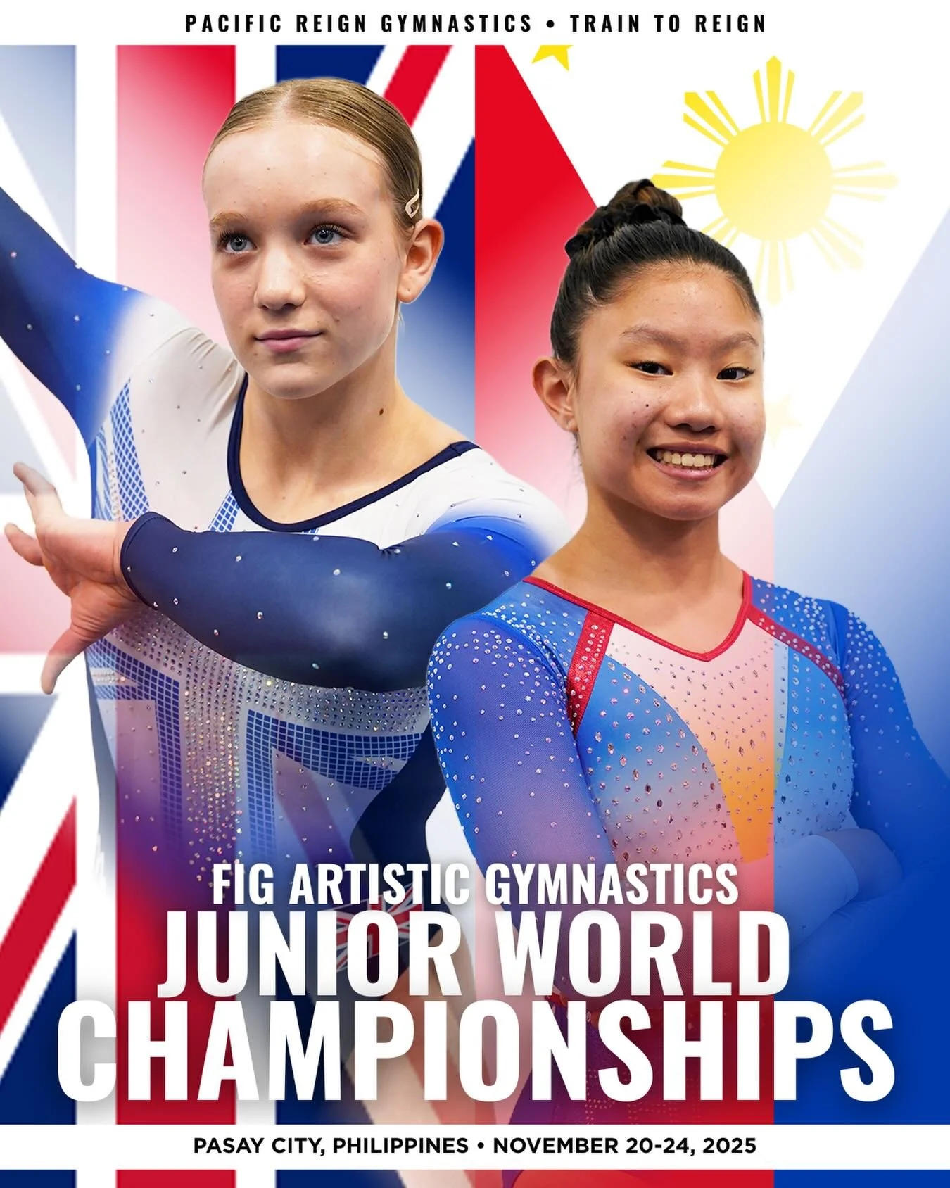 𝟮𝟬𝟮𝟱 𝗝𝗨𝗡𝗜𝗢𝗥 𝗪𝗢𝗥𝗟𝗗 𝗖𝗛𝗔𝗠𝗣𝗜𝗢𝗡𝗦𝗛𝗜𝗣𝗦

🤸🏾&zwj;♀️ FIG Artistic Gymnastics Junior World Championships
📍 Pasay City, Philippines
🏟️ Marriott Grand Ballroom
⏰ November 20-24, 2025
🇵🇭 Elisabeth Antone for Team Philippines
🇬🇧 