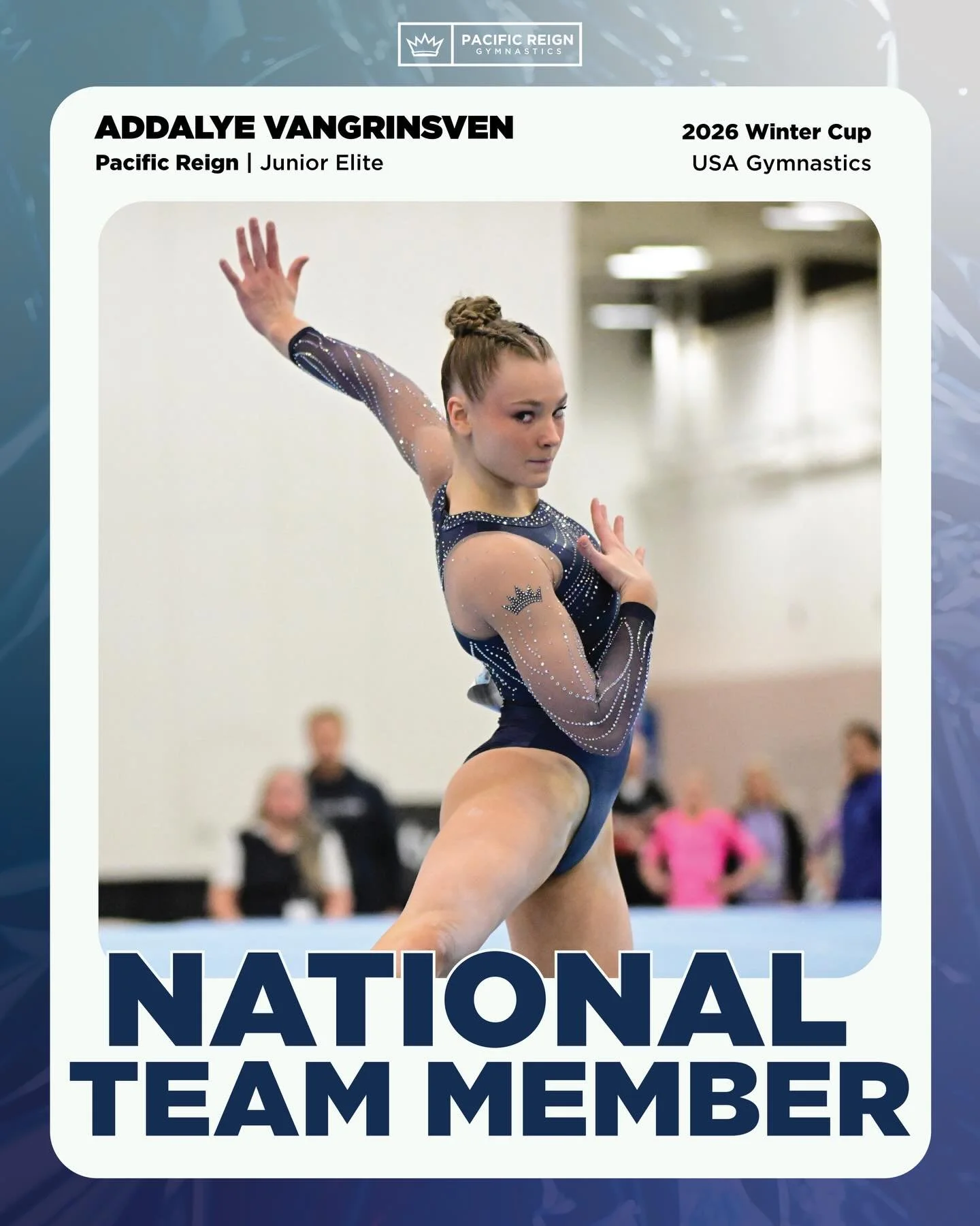 Addalye VanGrinsven is a 2026 Junior National Team Member after her showing at today&rsquo;s Winter Cup Junior Elite Session!🏆

🥇Gold on Vault
🥈Silver on Floor Exercise
🥉Bronze in All-Around

Congrats @addalye! Let&rsquo;s go Team USA! 🇺🇸 #Trai