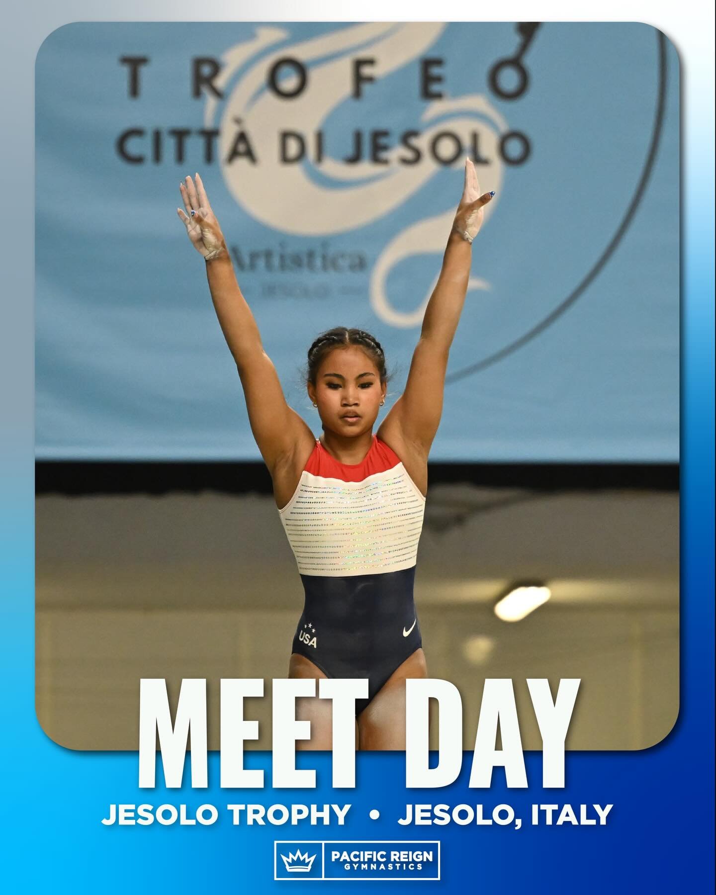 Team USA is ready to take on Jesolo Trophy! Go Audrey, Addalye &amp; Simone! Go Team USA! 🇺🇸

@usagym | #Train2Reign👑
📸 @filippotomasiphoto