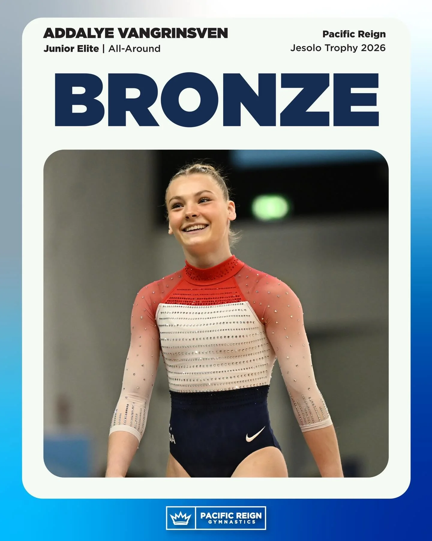🇺🇸🥉Addalye VanGrinsven takes home the Bronze medal in the All-Around competition at Jesolo Trophy!

She has also qualified into the vault and floor final tomorrow! Go Addalye! Go Team USA! #Train2Reign👑

@usagym | #GoTeamUSA
📸 @filippotomasiphot