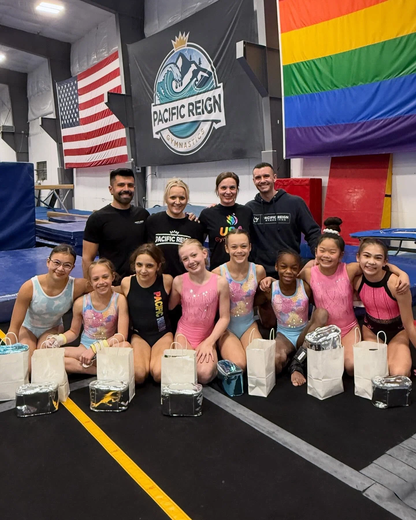 Time to send-off our Level 8 competitors to Region 2 Dev Championships this weekend! The work has been done, it&rsquo;s time to shine!🔒✨

Missing Kaity from this picture, but celebrating her as well! Go get &lsquo;em SQUAD!! #Train2Reign👑