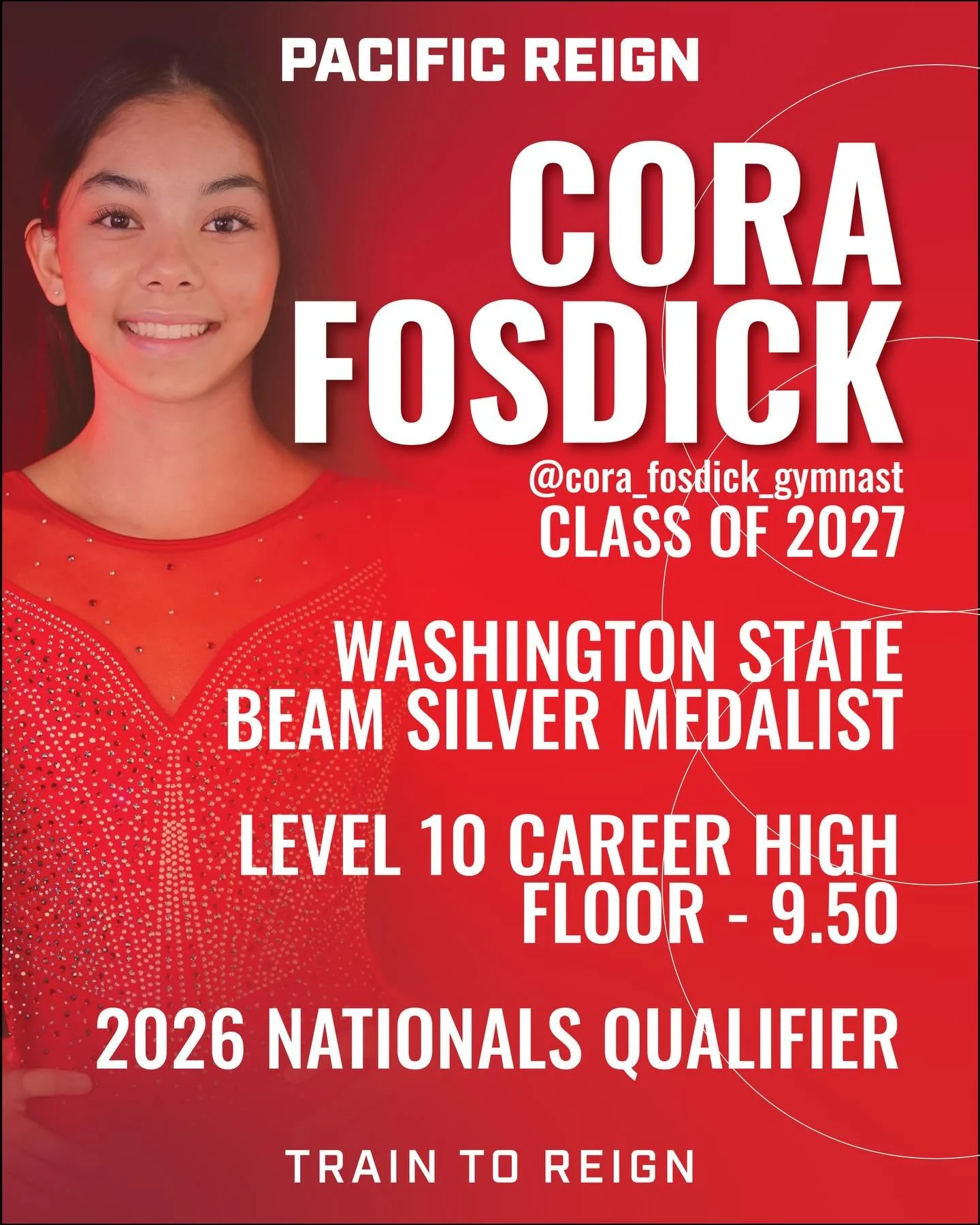 She has put in the work &mdash; and IT SHOWS. 🔴🔥

@cora_fosdick_gymnast is heading to the 2026 Women&rsquo;s Development Program National Championships!

Washington State Beam Silver Medalist
Career High 9.50 on Floor
2026 Nationals Qualifier

&hel