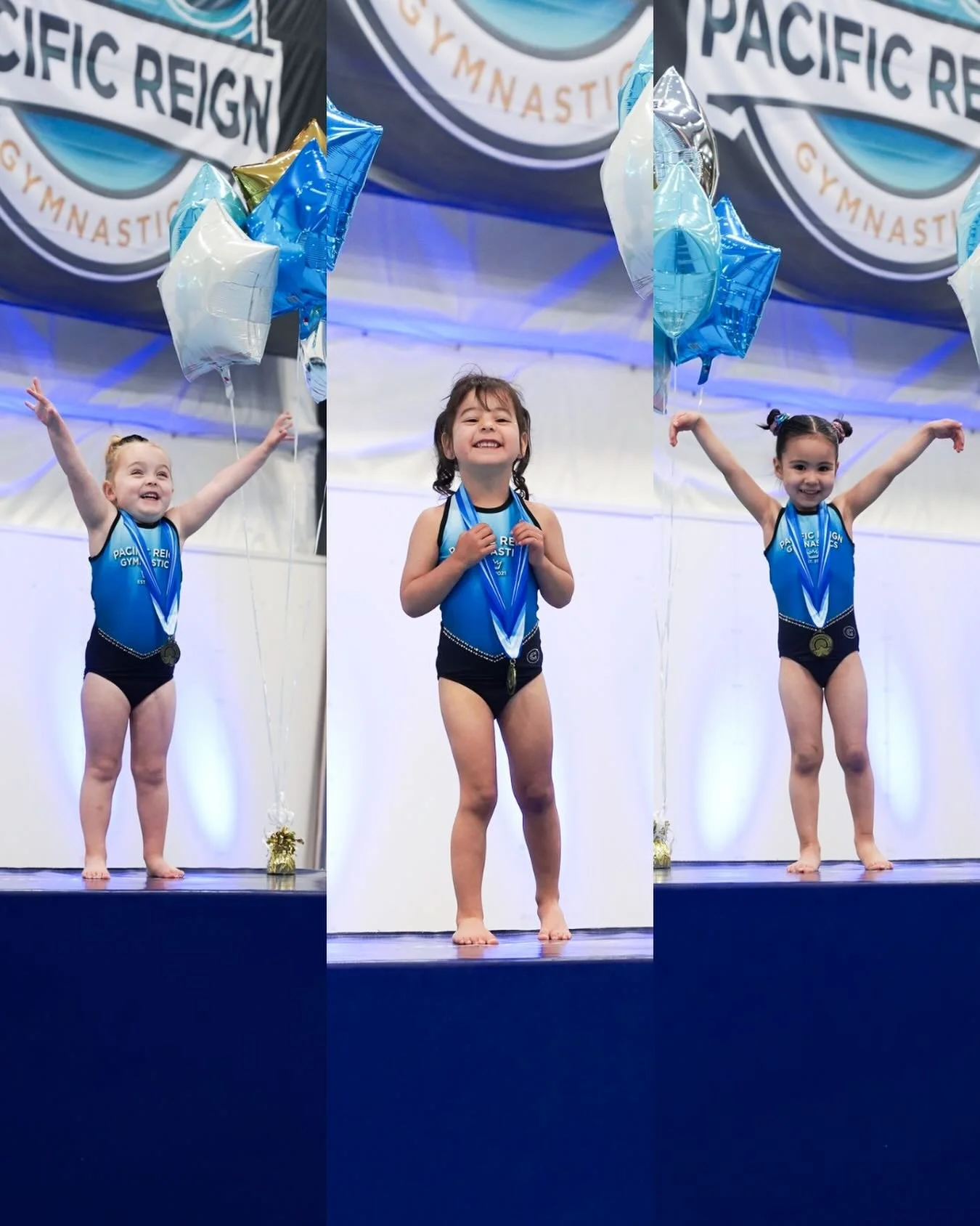 The 3-year old Mini Waves gymnasts are having the time of their lives at the Future Stars Showcase!✨

#Train2Reign👑