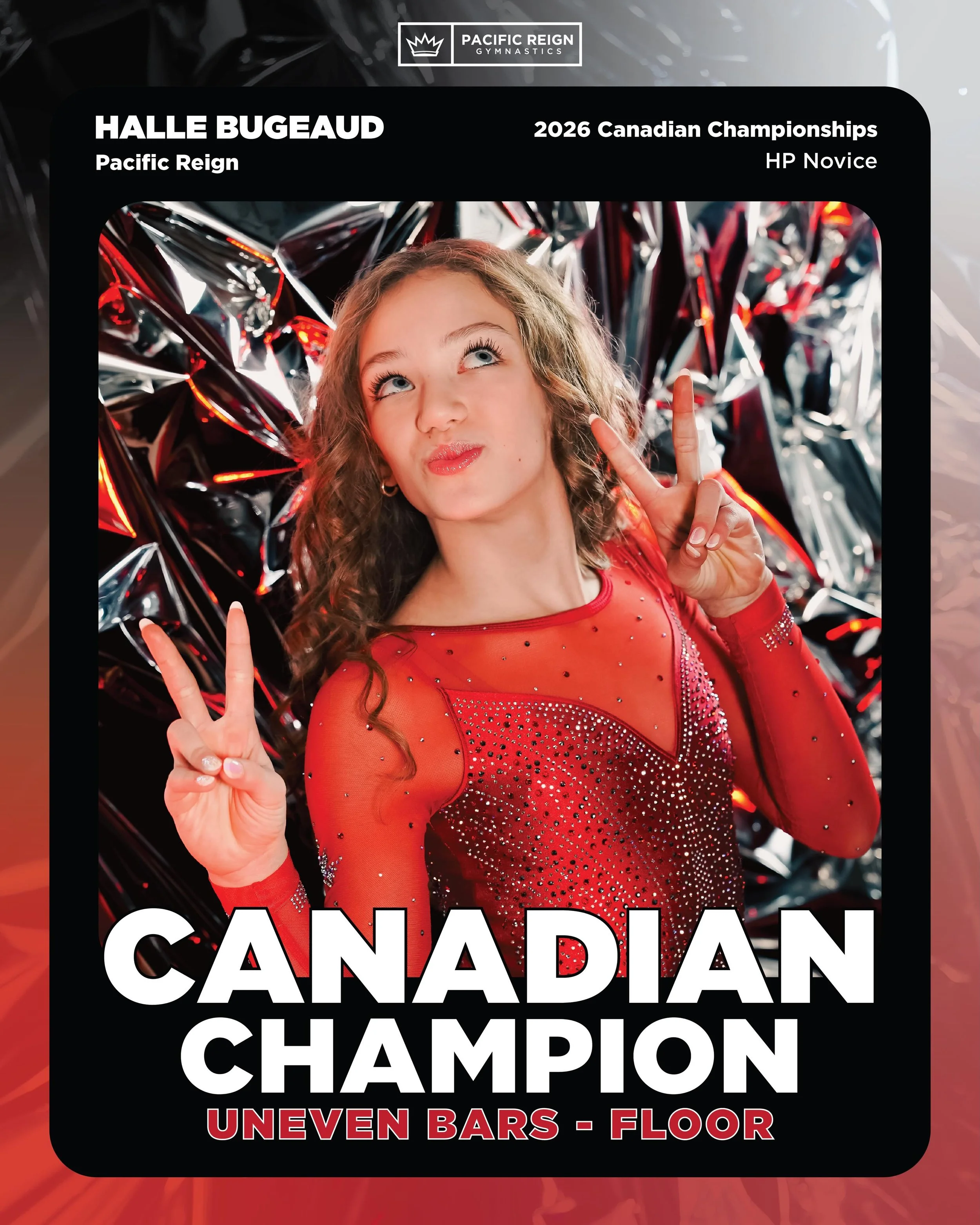 Halle had herself a great week at Canadian Championships! We are so proud of you @gymbug.halle2031!🇨🇦

🥇HP Novice - Uneven Bars
🥇HP Novice - Floor
🥈HP Novice - All-Around

#Train2Reign👑
