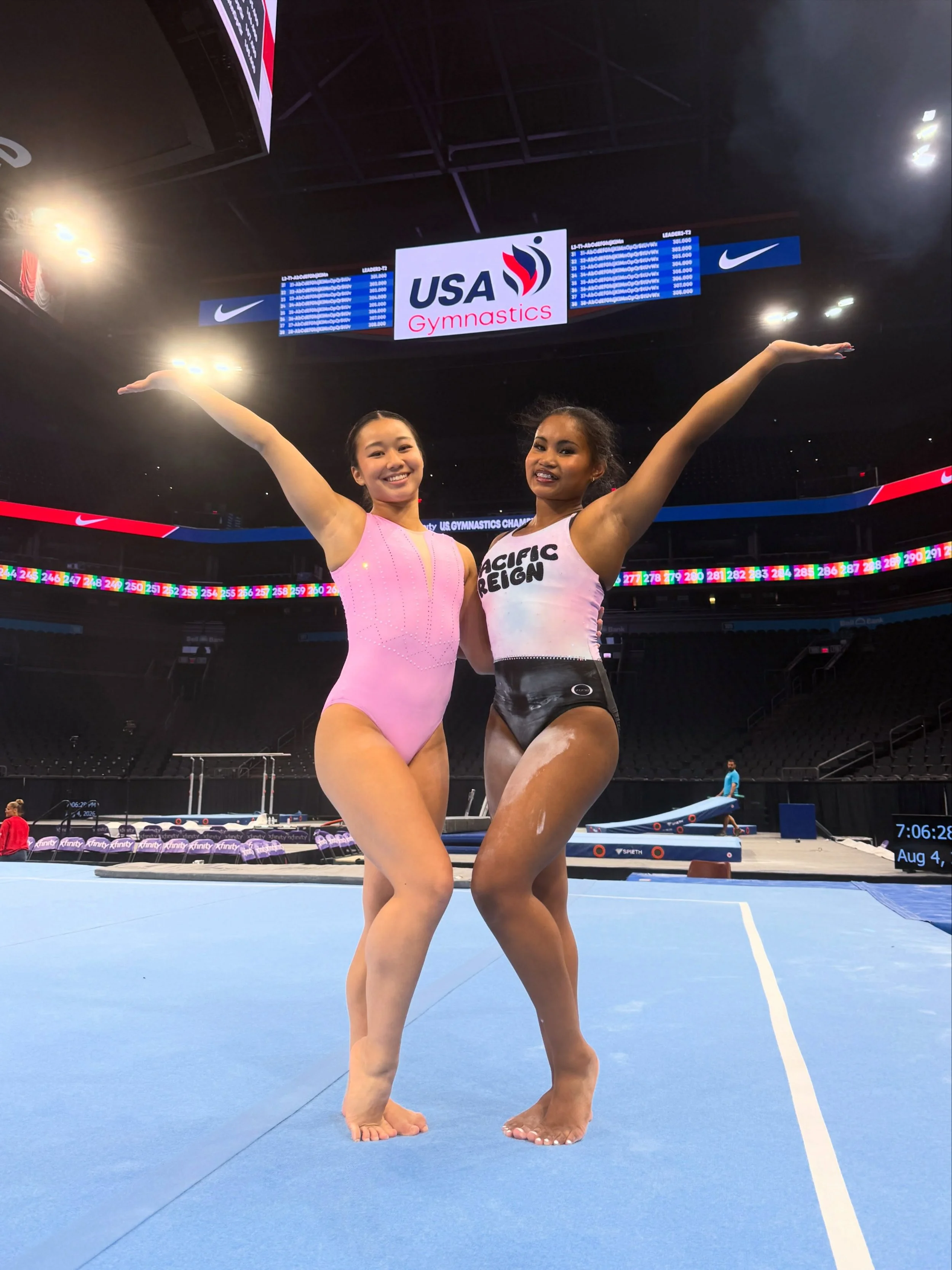 Tuesday Senior Podium Training at #XfinityChamps ✅

Great first day of training for the Pacific Reign squad! #Train2Reign👑

📸 courtesy of @usagym FB page