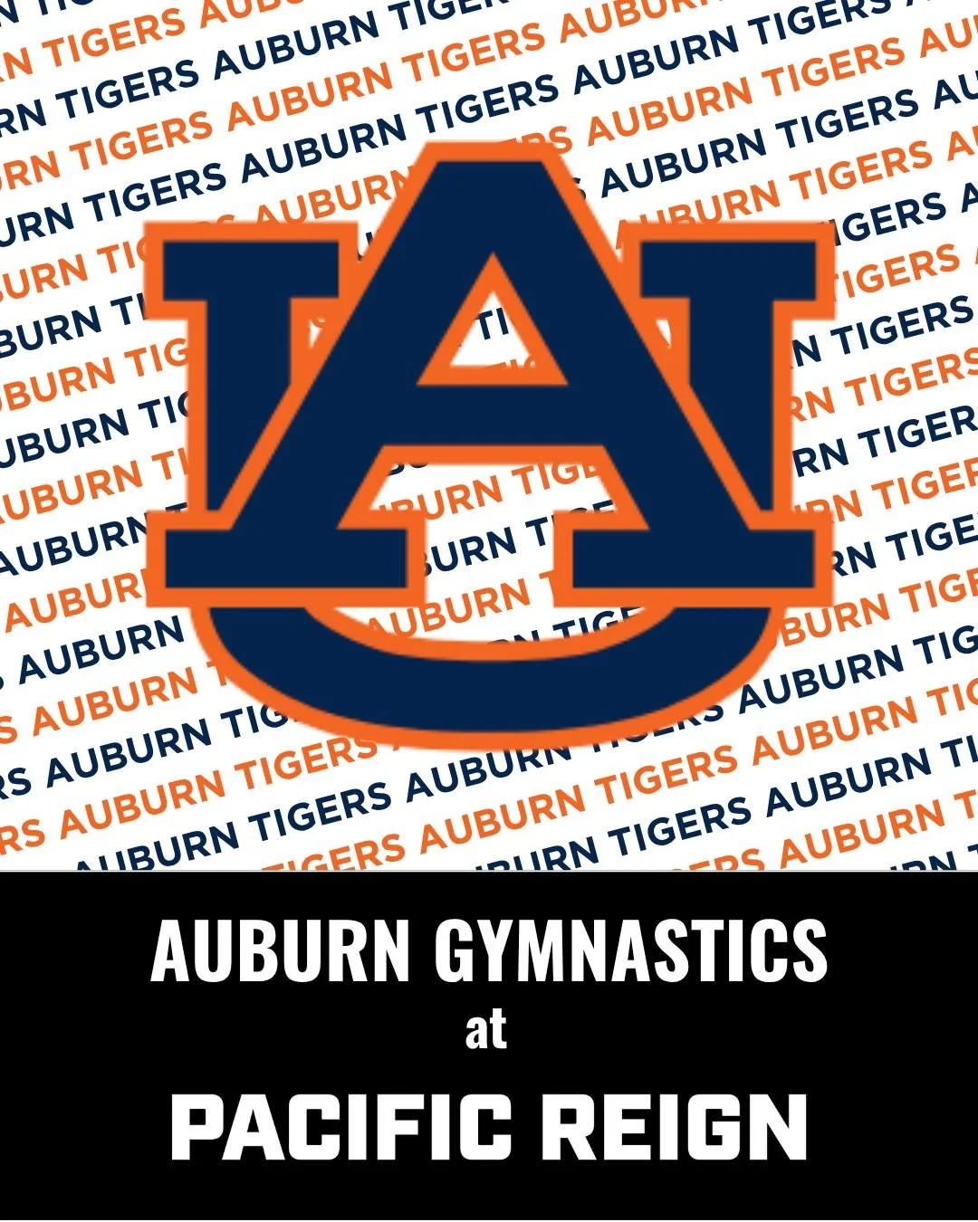 The Auburn Tigers [@auburngymnastics] are in Lynnwood to watch team practice in today! Thank you for joining us @aucoachadam! War Eagle 🦅 #Train2Reign👑