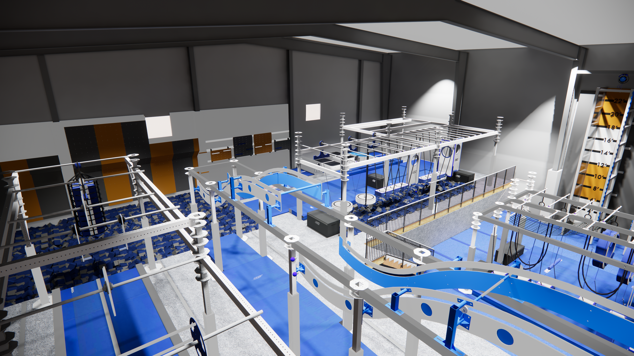 Foam pits, proper mats and state-of-the-art equipment available to create an optimal training environment for all ninjas no matter their level of experience!