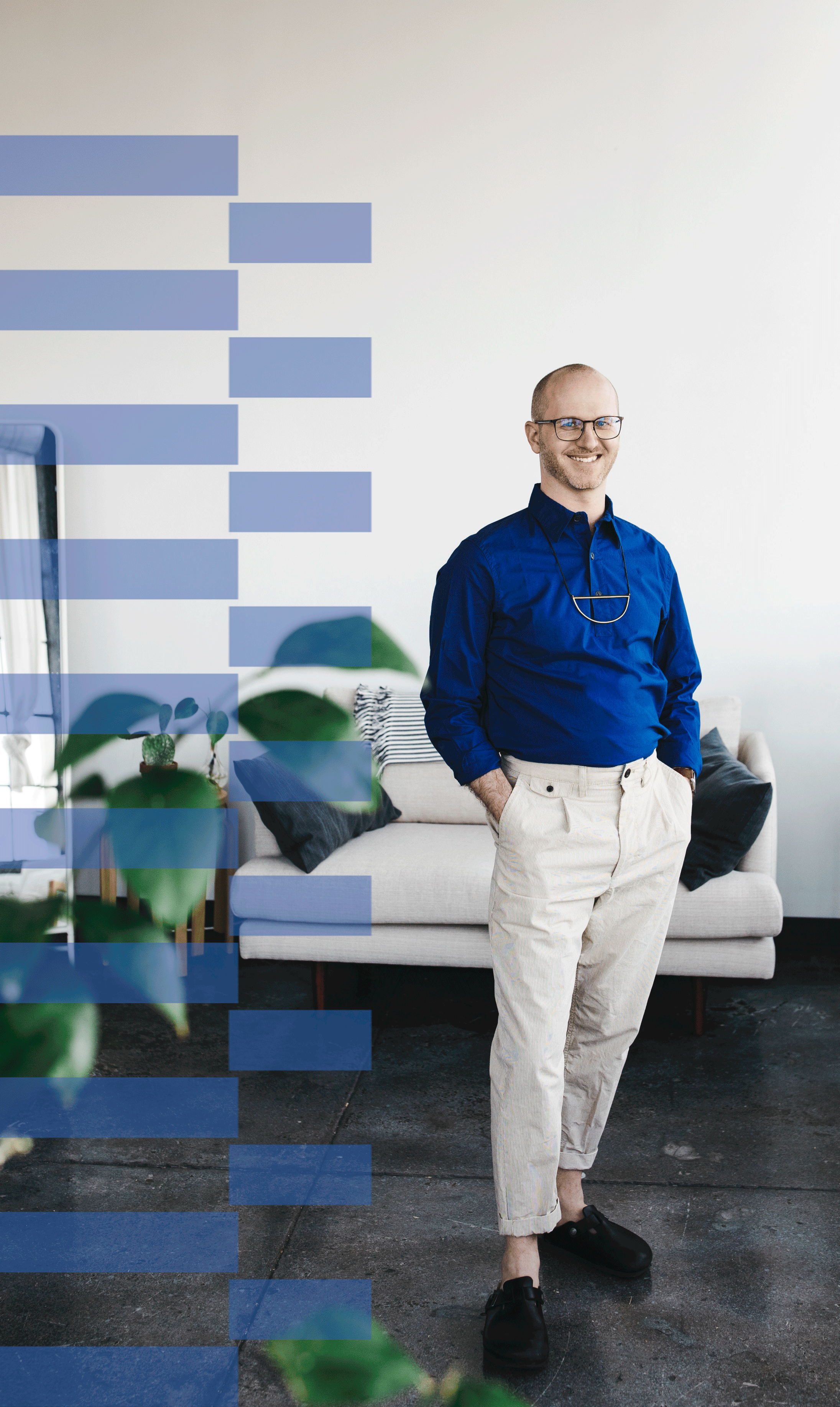 Peter Zook, LCSW, in his Chicago therapy office.