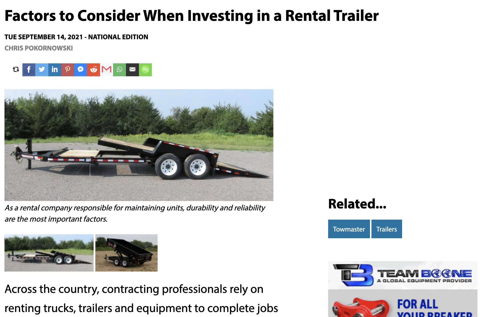 Factors to Consider When Investing in a Rental Trailer