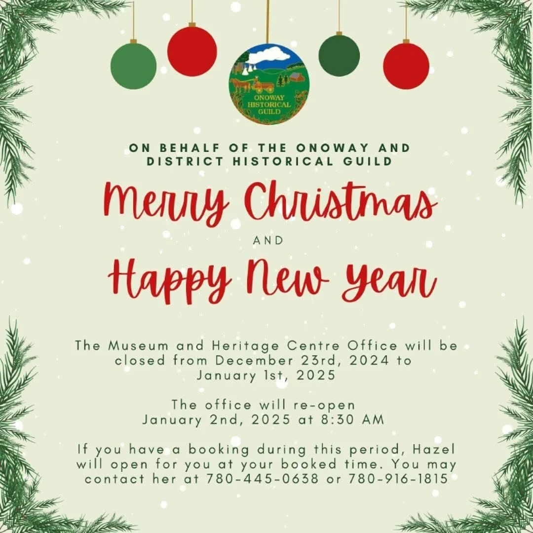 The last day to visit the Museum before the New Year is next a Friday, December 20th! Regular hours will resume Thursday, January 2nd, 2025.