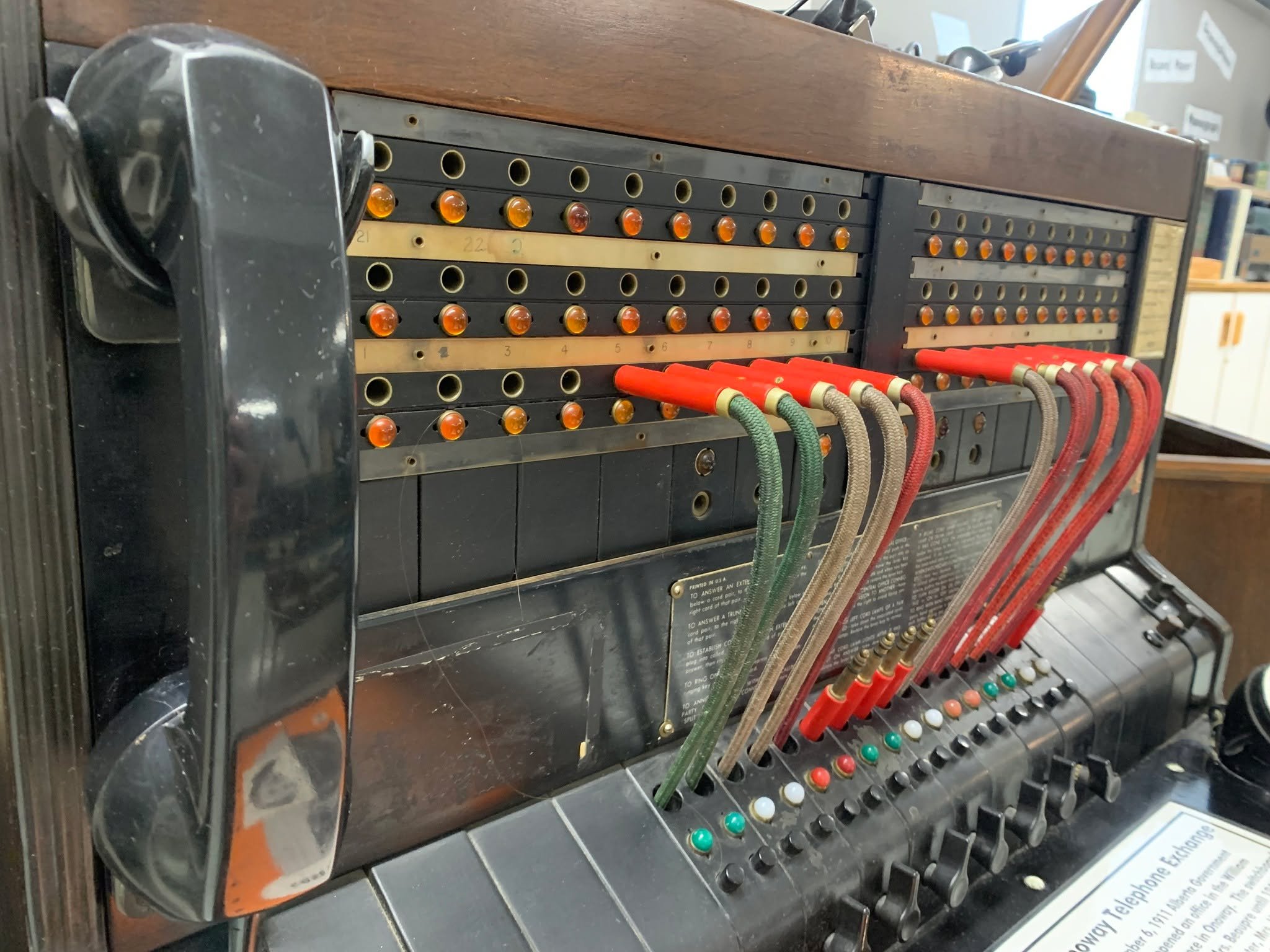 Artifact Spotlight: Onoway Telephone Exchange
.
.
.
On November 6, 1911, Alberta Government Telephones opened an office in the William Beaupre residence in Onoway. The switchboard was operated by Mrs. Beaupre until 1943, at which time her daughter, M