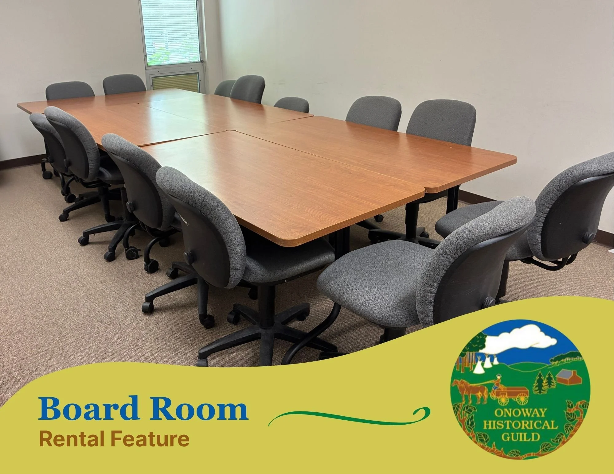 The Board Room offers a quiet, cozy space ideal for smaller meetings and discussions. With seating for up to 15 people, it&rsquo;s a great choice for board meetings, interviews, planning sessions, or focused workgroups.

This private room includes a 