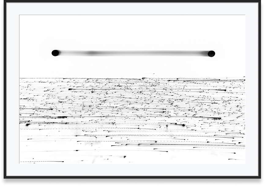 Horizontal composition with lights, lines and dots
