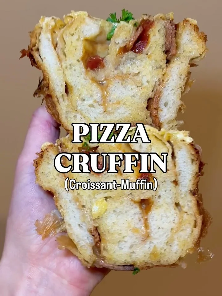 Swipe to see the inside! ➡️ AVAILABLE JULY ONLY

Who would&rsquo;ve thought that a croissant could be shaped into a muffin and have the flavours of a pizza?! We somehow thought of it and made it happen, and now you can try them for yourself! 

Come g