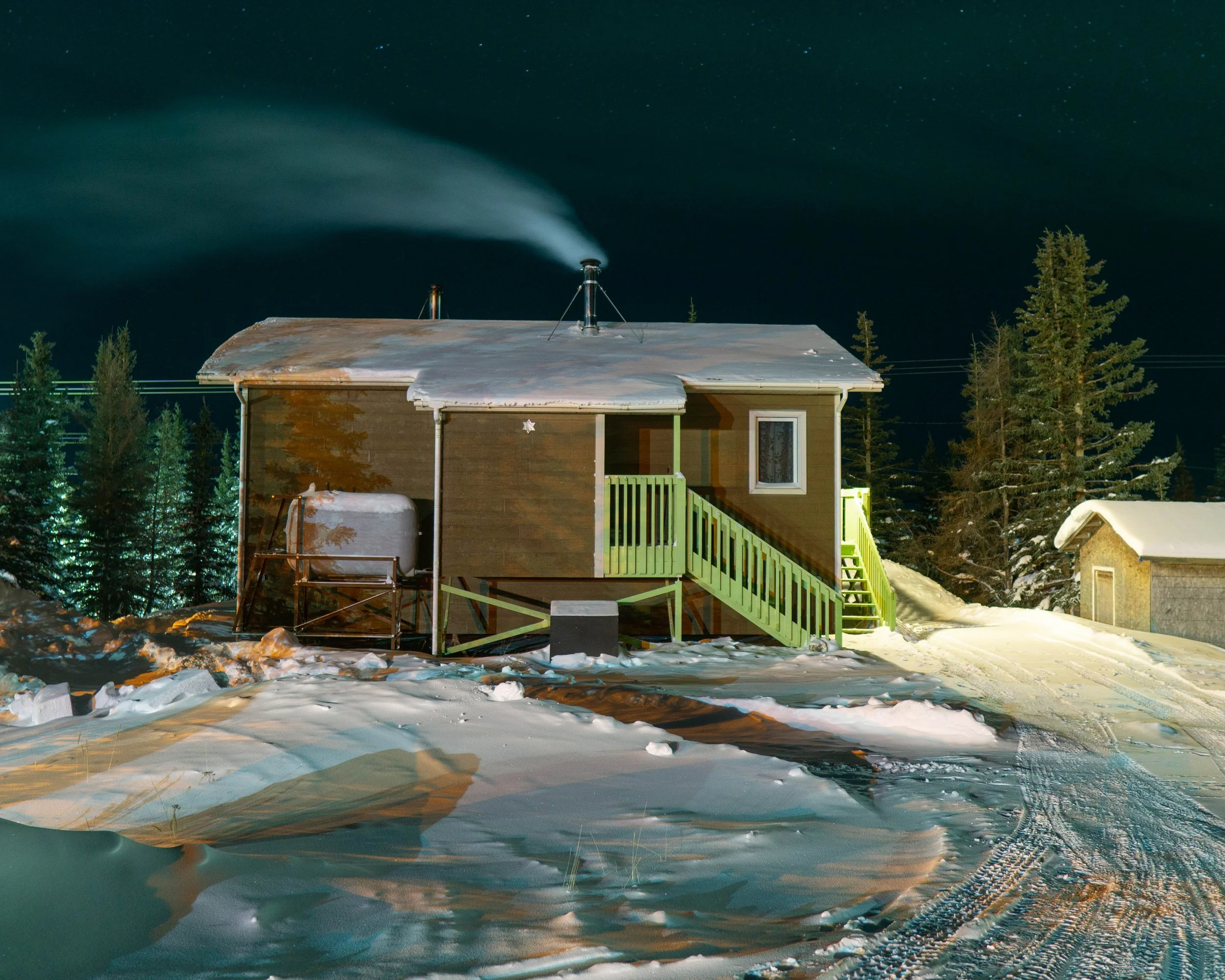 Attempting to be toasty 
Deline, Northwest Territories 