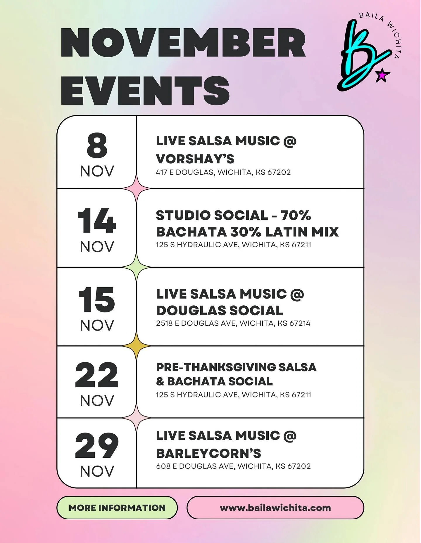 Dance with us this November at one&mdash;or all&mdash;of these events 💃🏻🕺🏽