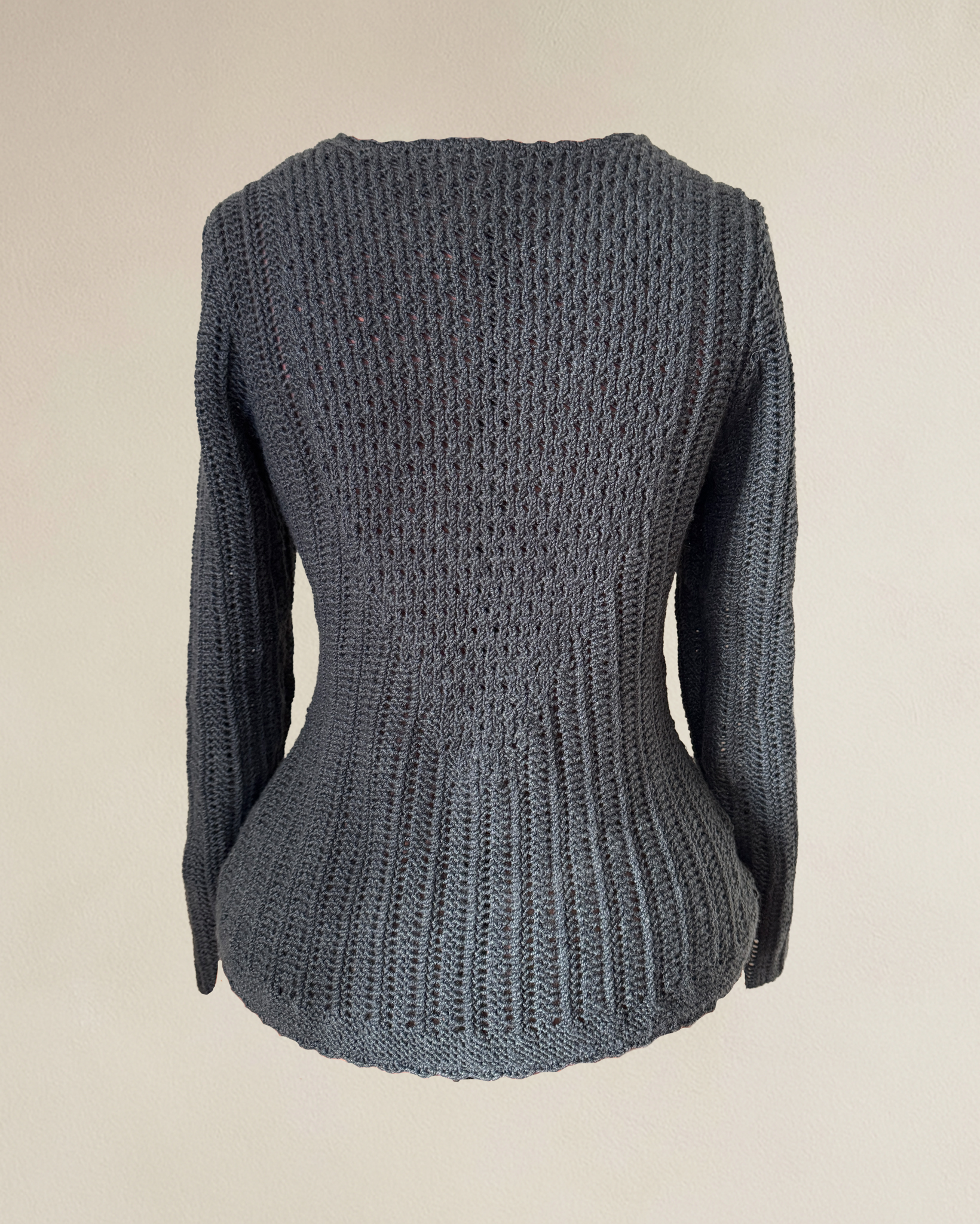 Aeris Sweater back - sustainable ethical merino wool Lalita Lowe Quarrystone_.png