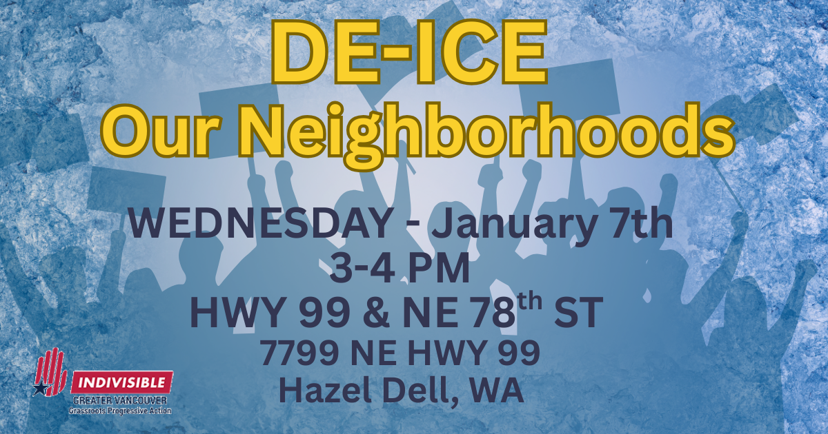 DE-ICE our Neighborhoods