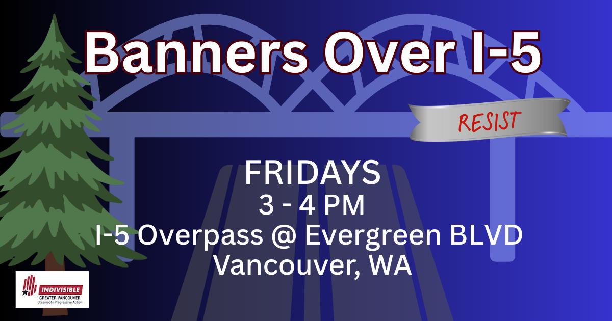 Banner Waving Over I-5