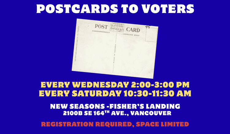 Write Postcards to Voters in SE Vancouver