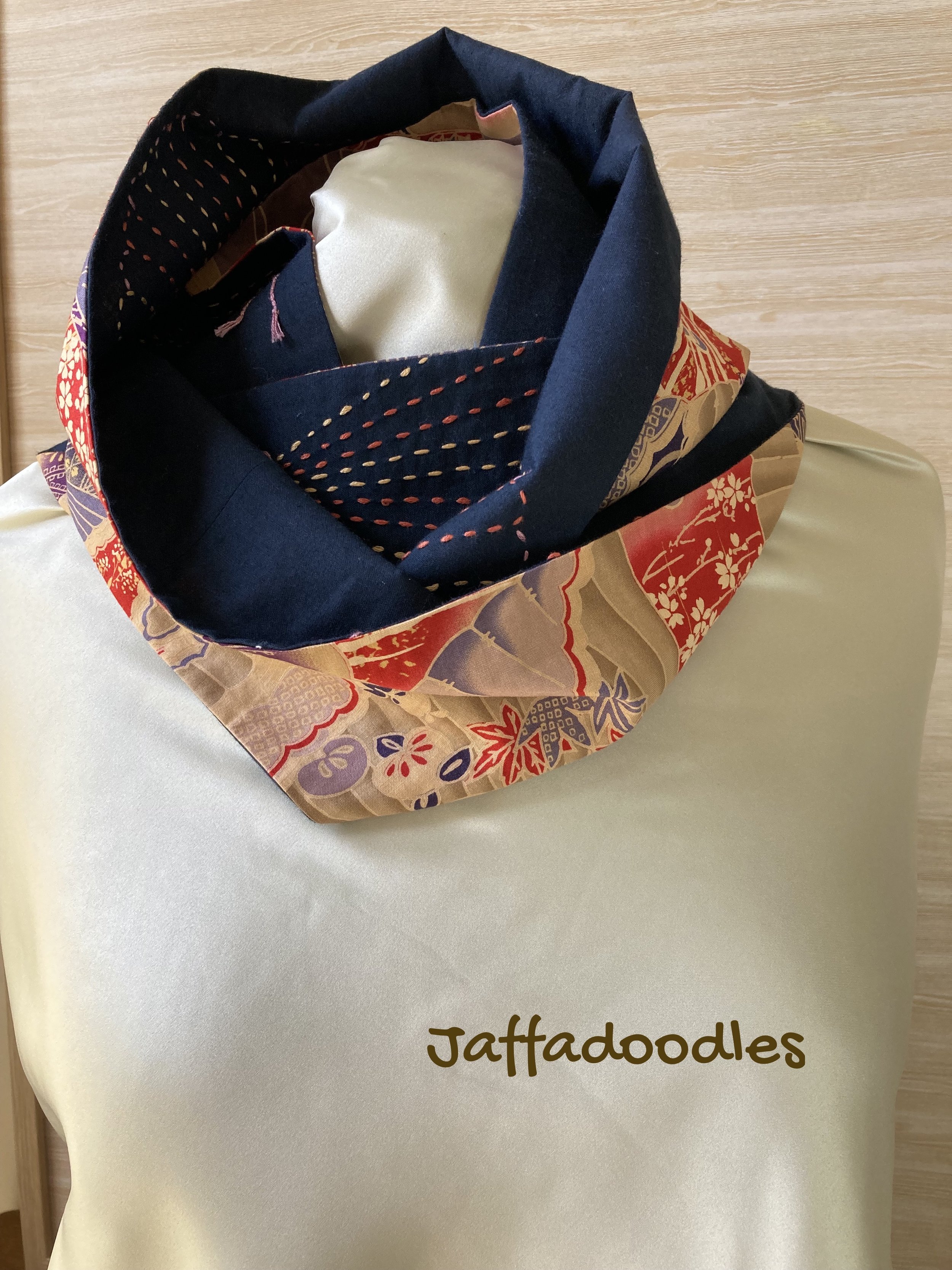 Navy mobius scarf.