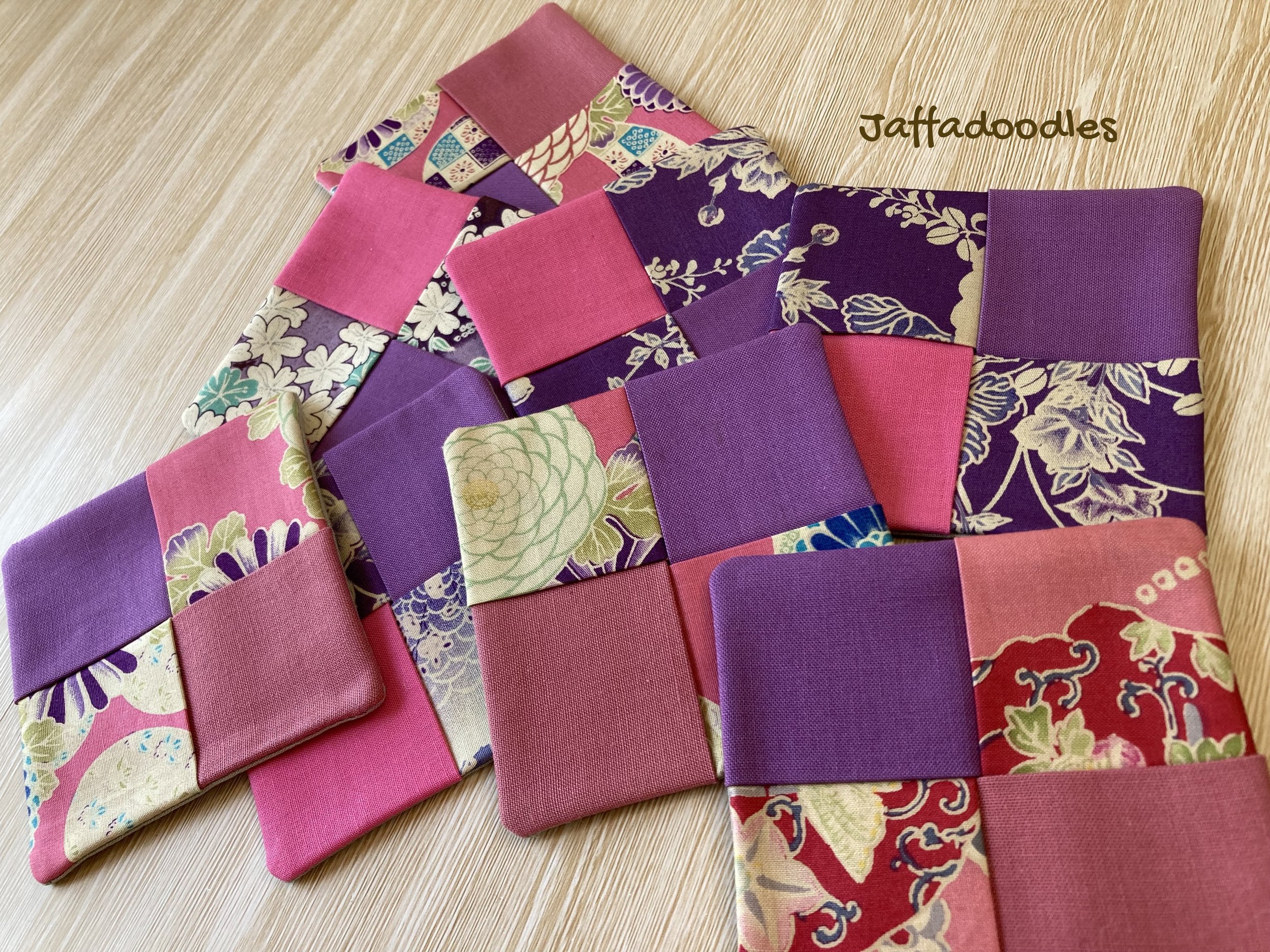 8 Fabric Coasters - Set #3