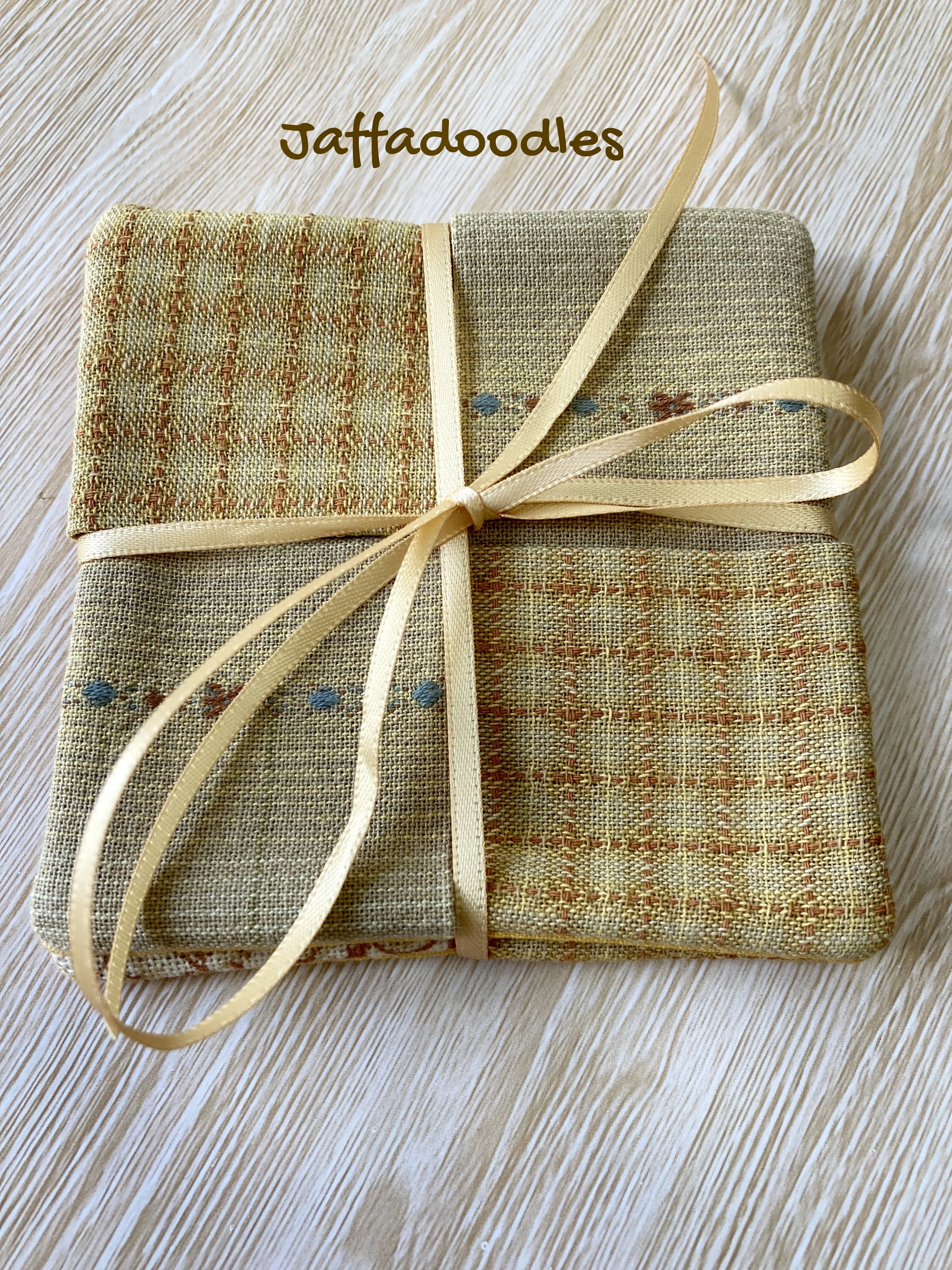 2 Fabric Coasters Set # 7
