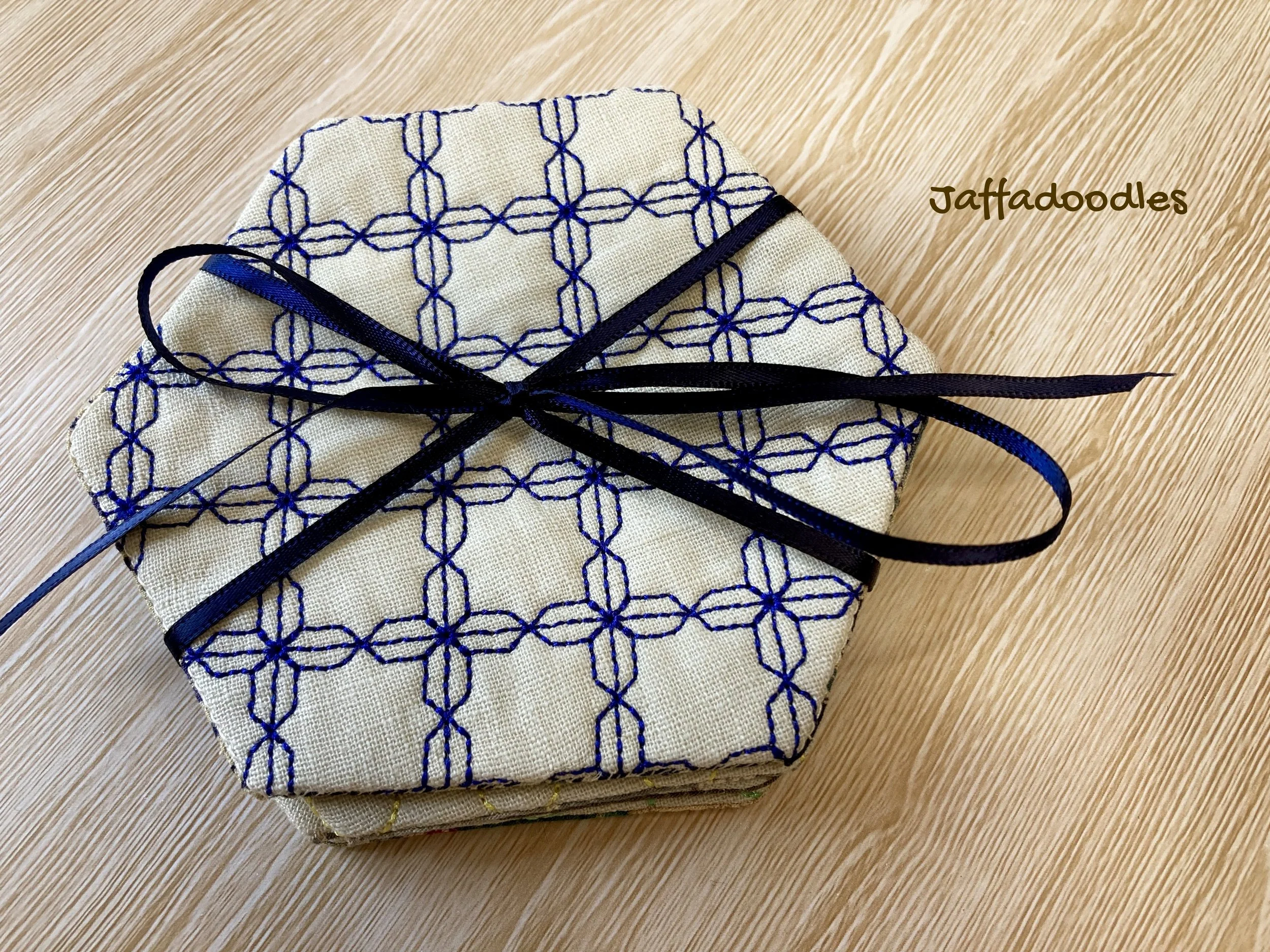 4 Fabric Coasters - Set # 1.