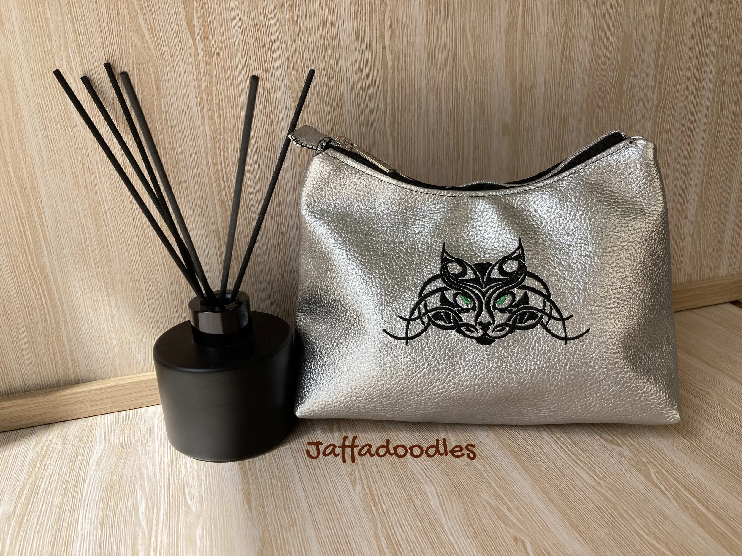 Silver Black Cat Pouch
