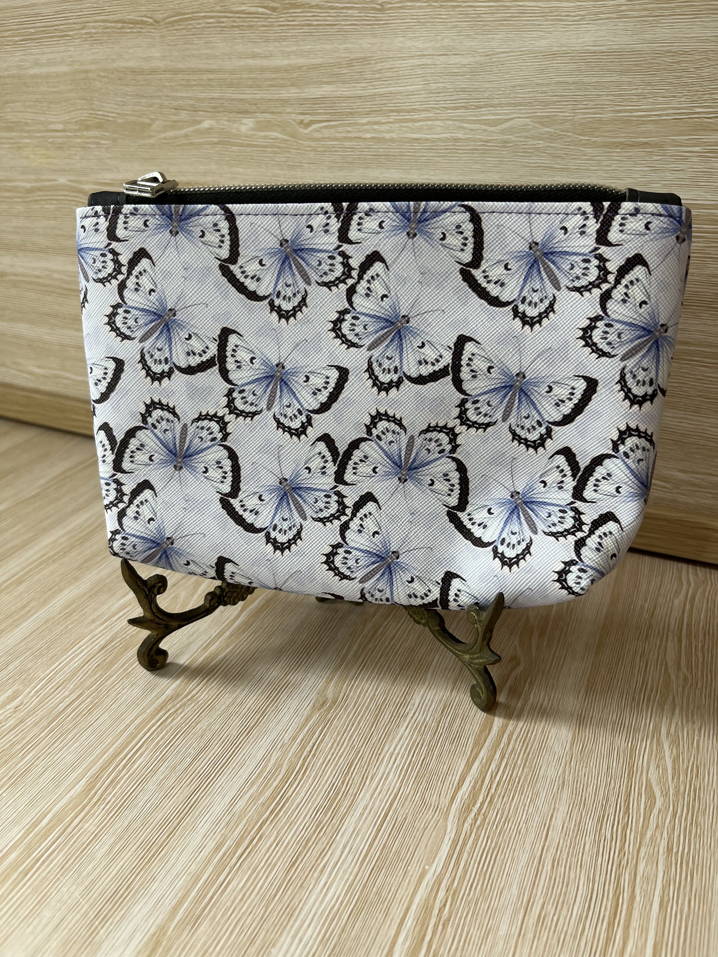 Butterfly Vinyl Zipper Pouch