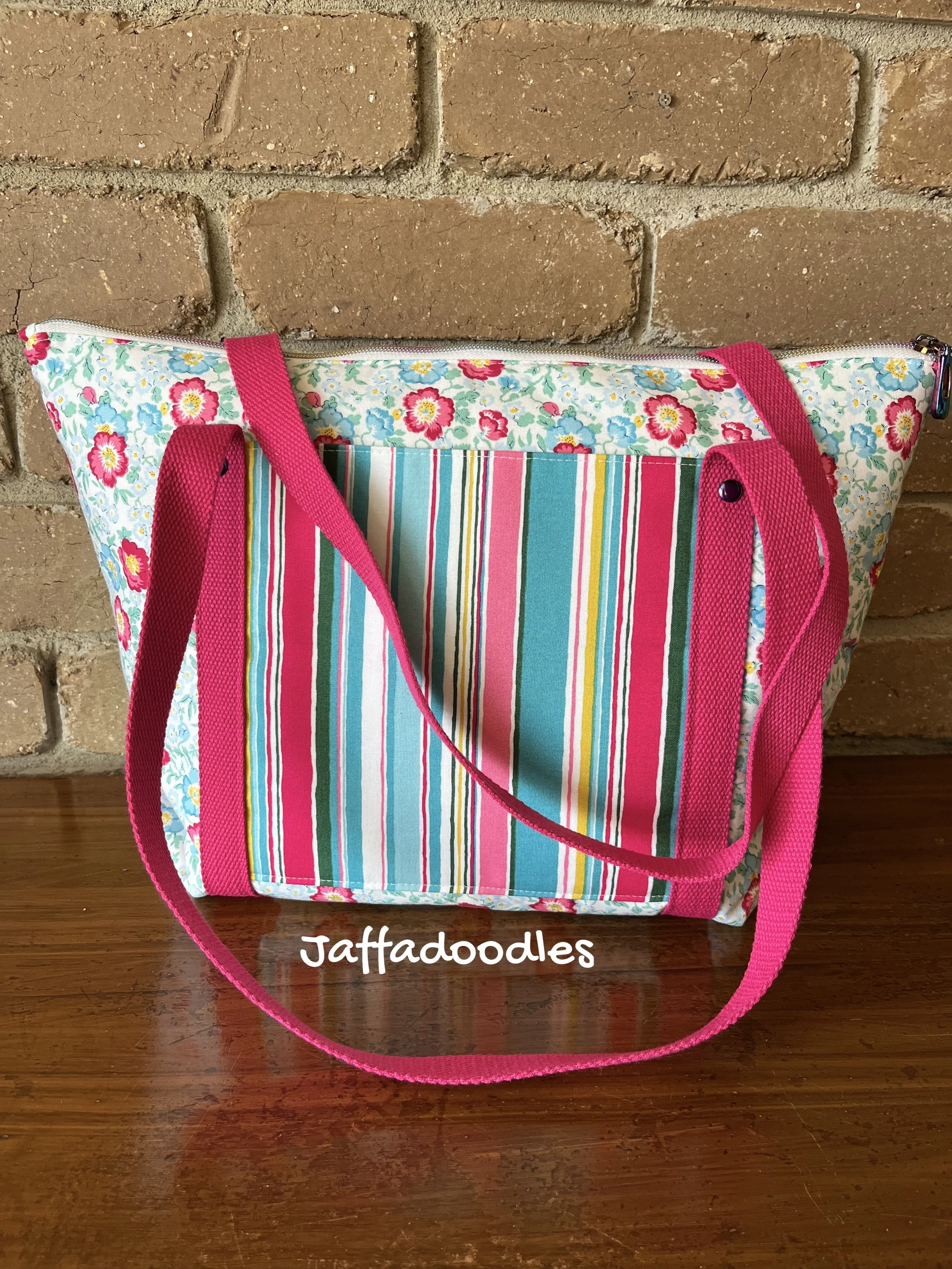 Floral & Stripe tote.