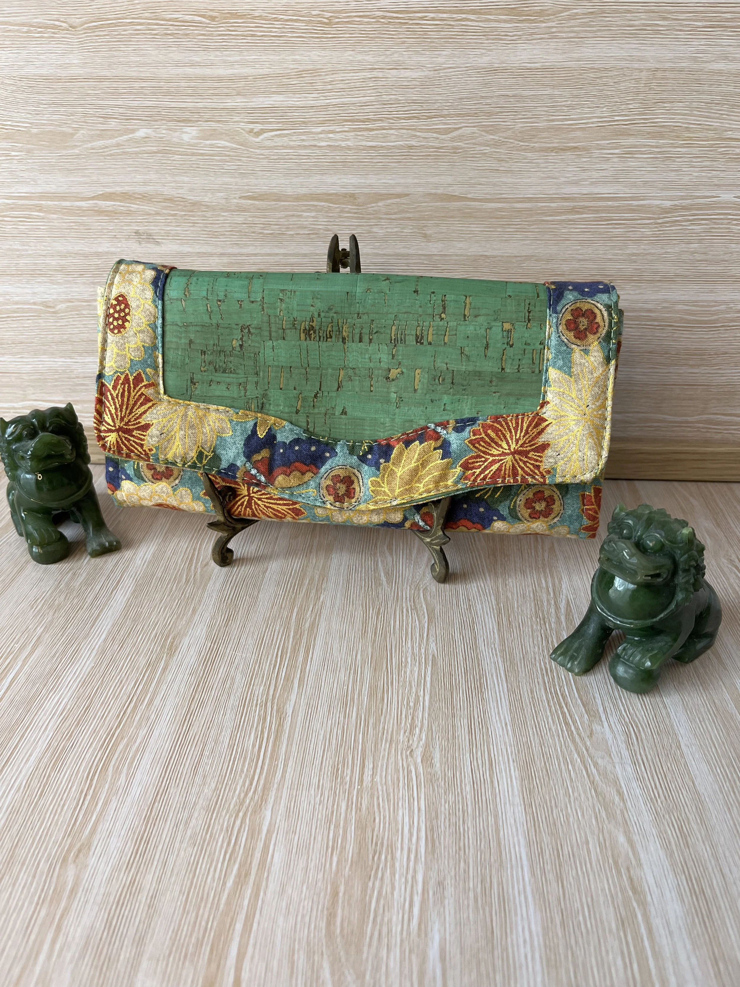 Cork & cotton wallet.