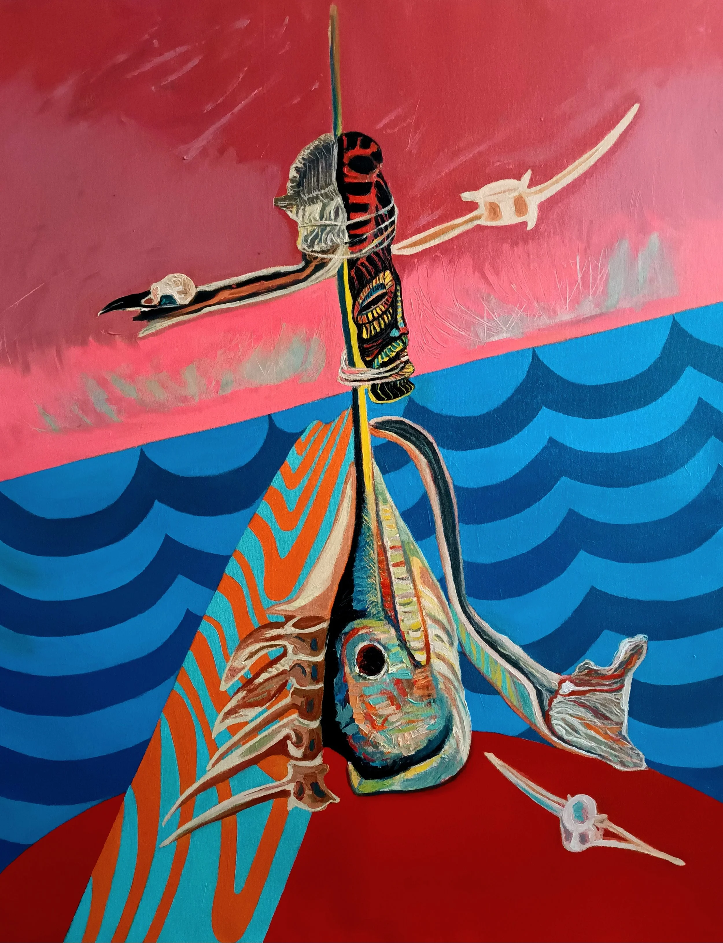 Spannung, 2026/ Tension 2026
Öl auf Leinwand/ Oil on Canvas 
135x 105 cm
