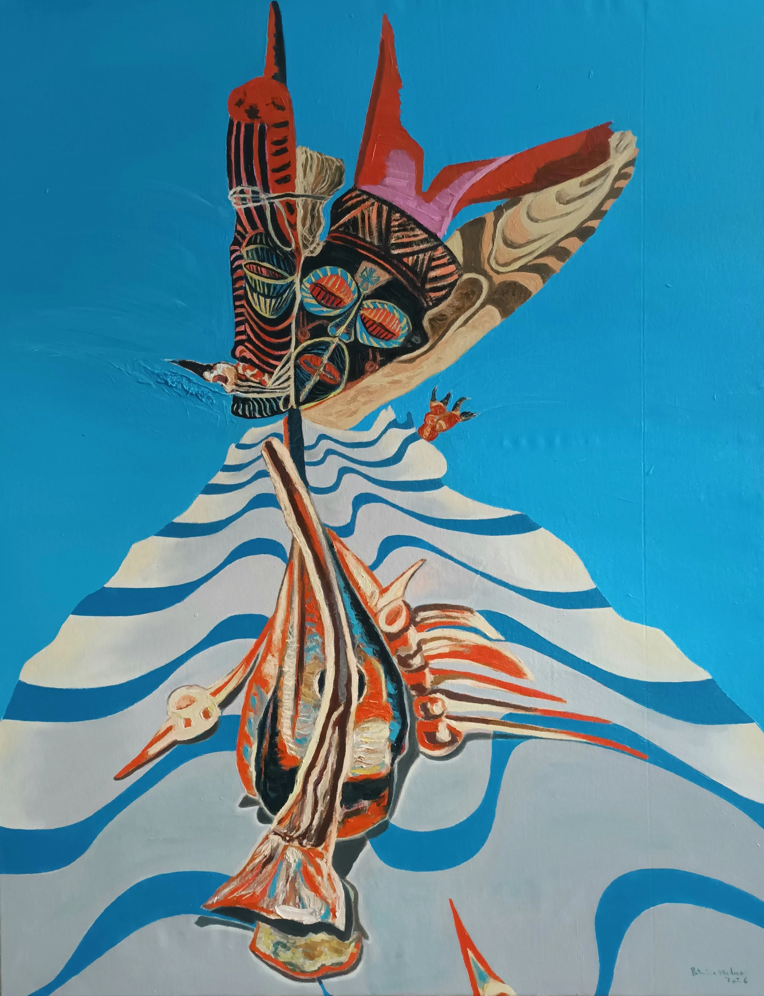 Erinnerung an einer Stadt, 2026/ City Memory 2026
Öl auf Leinwand/ Oil on Canvas 
135x 105 cm
