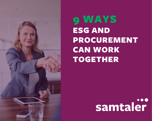 9 ways ESG and procurements can work together