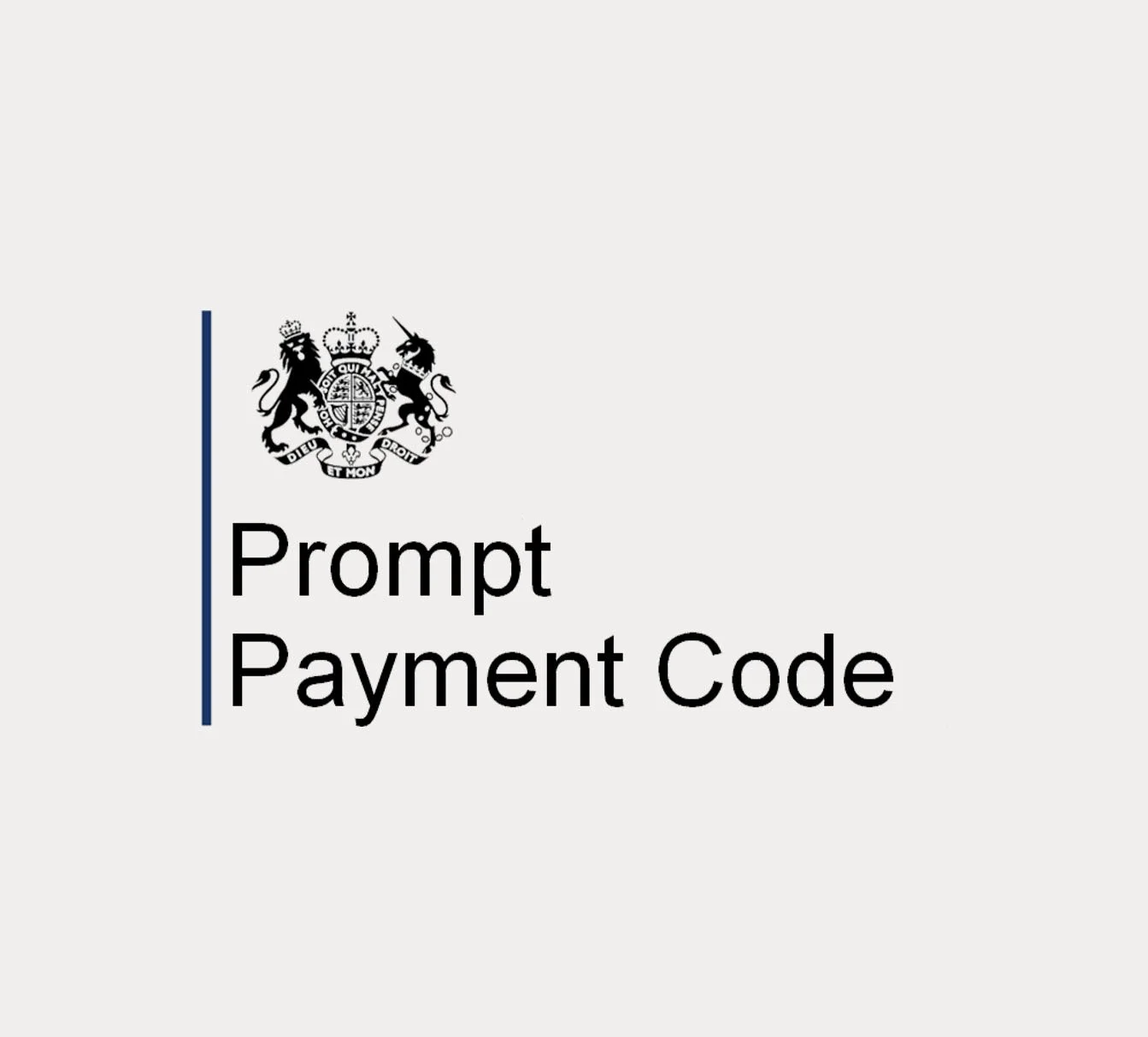 Cover page with the emblem of the United Kingdom and the text "Prompt Payment Code".