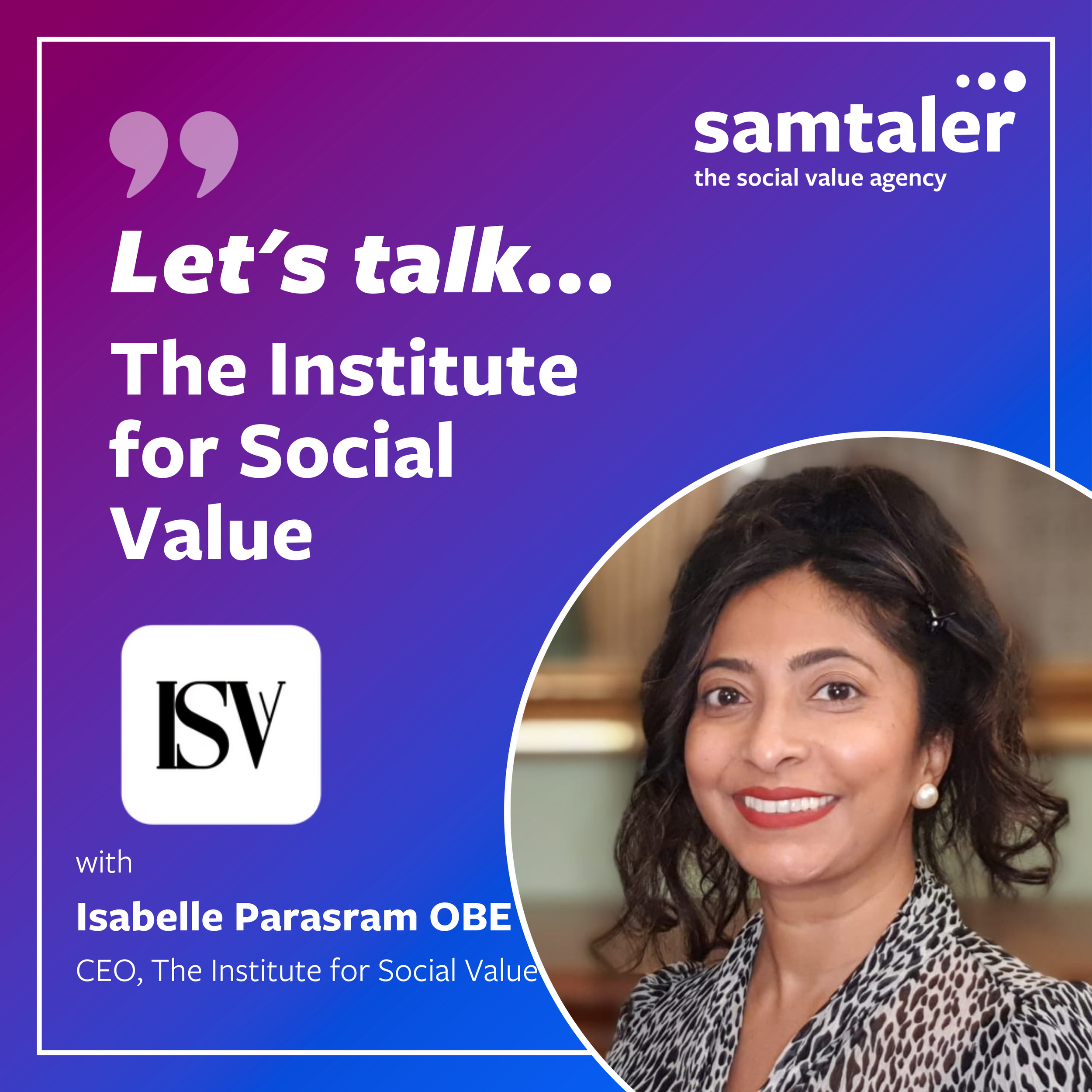 Let’s Talk Social Value - The Institute of Social Value