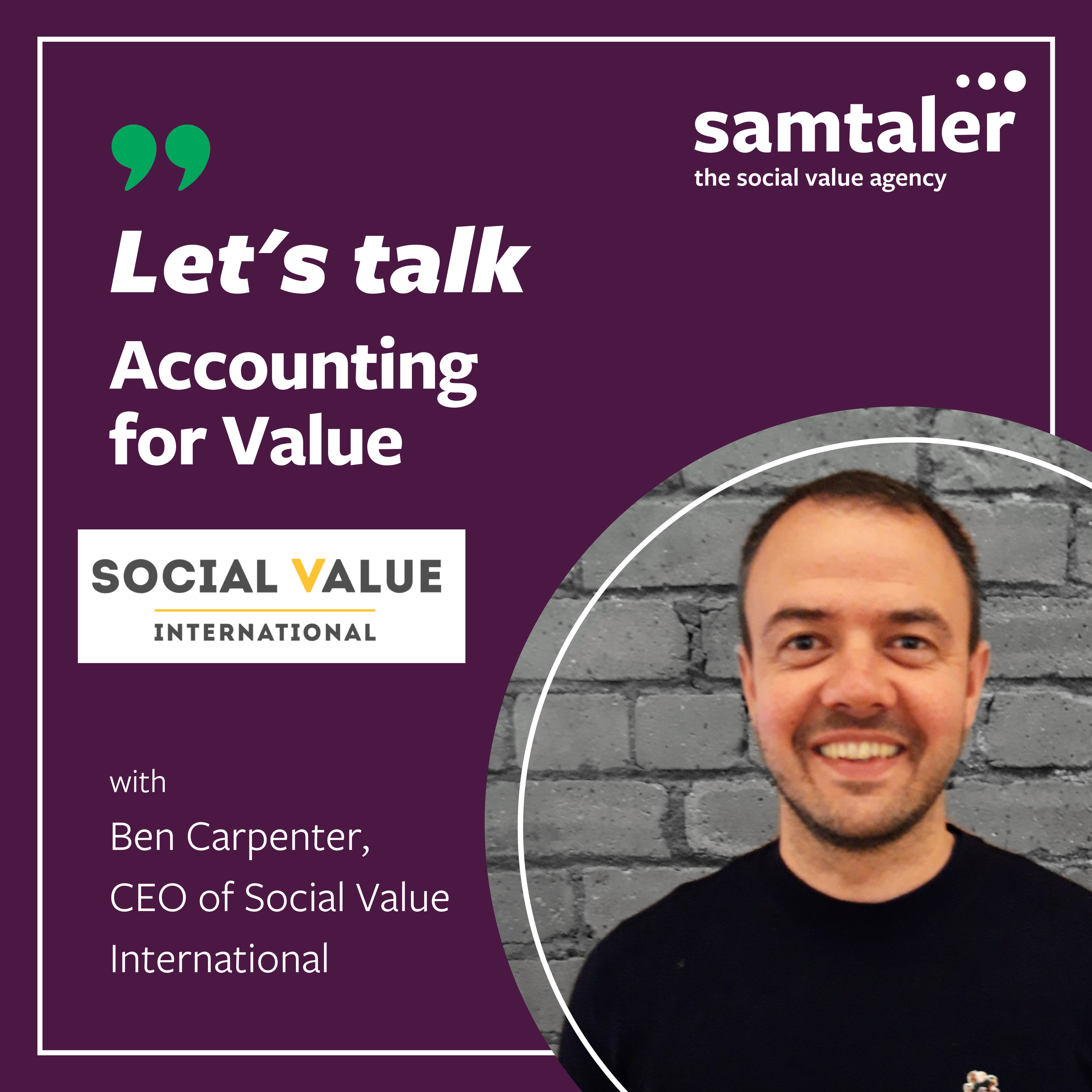 Let’s Talk Social Value International - Accounting for Value