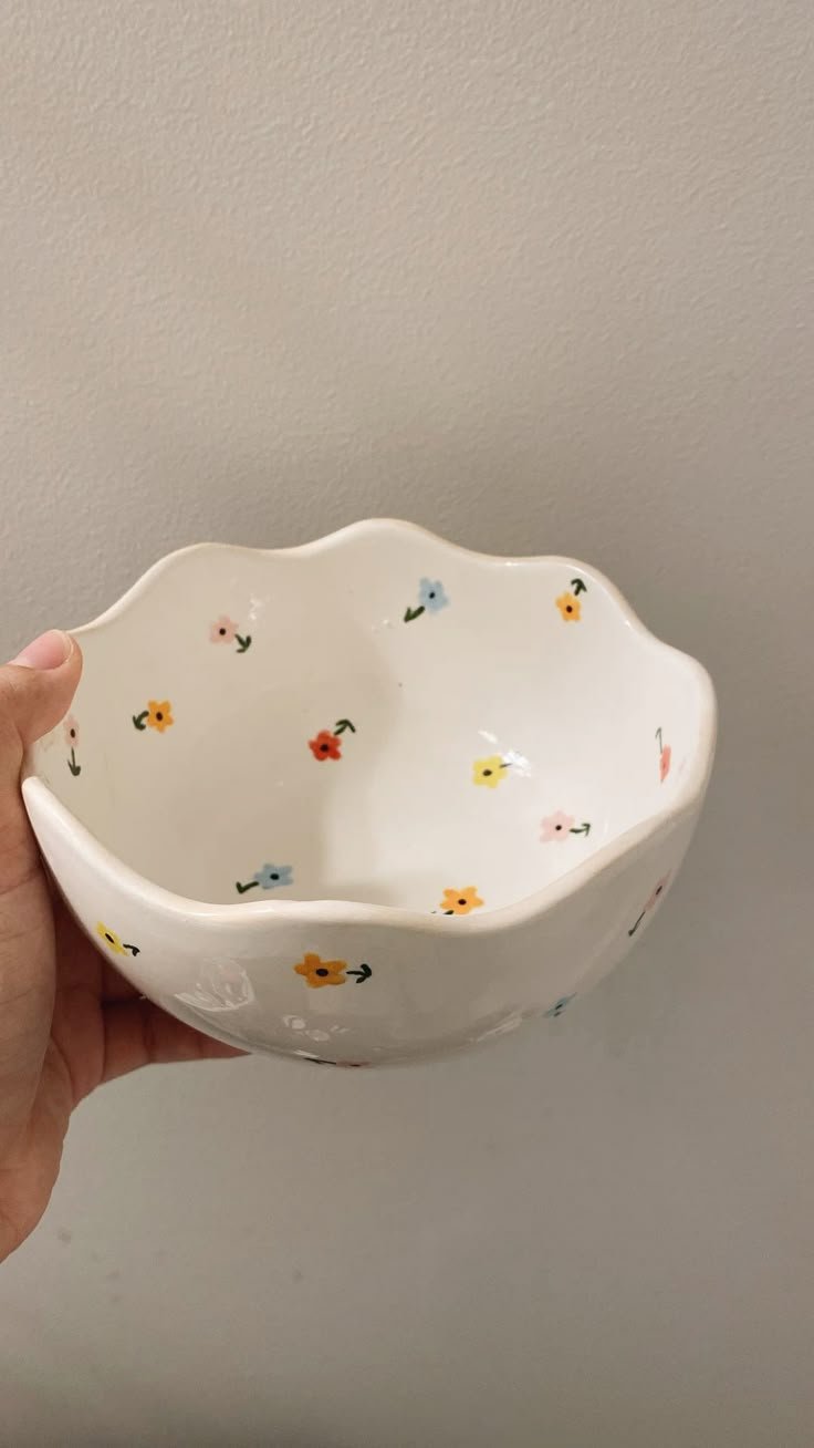Cute flower painted ceramic bowl.jpg