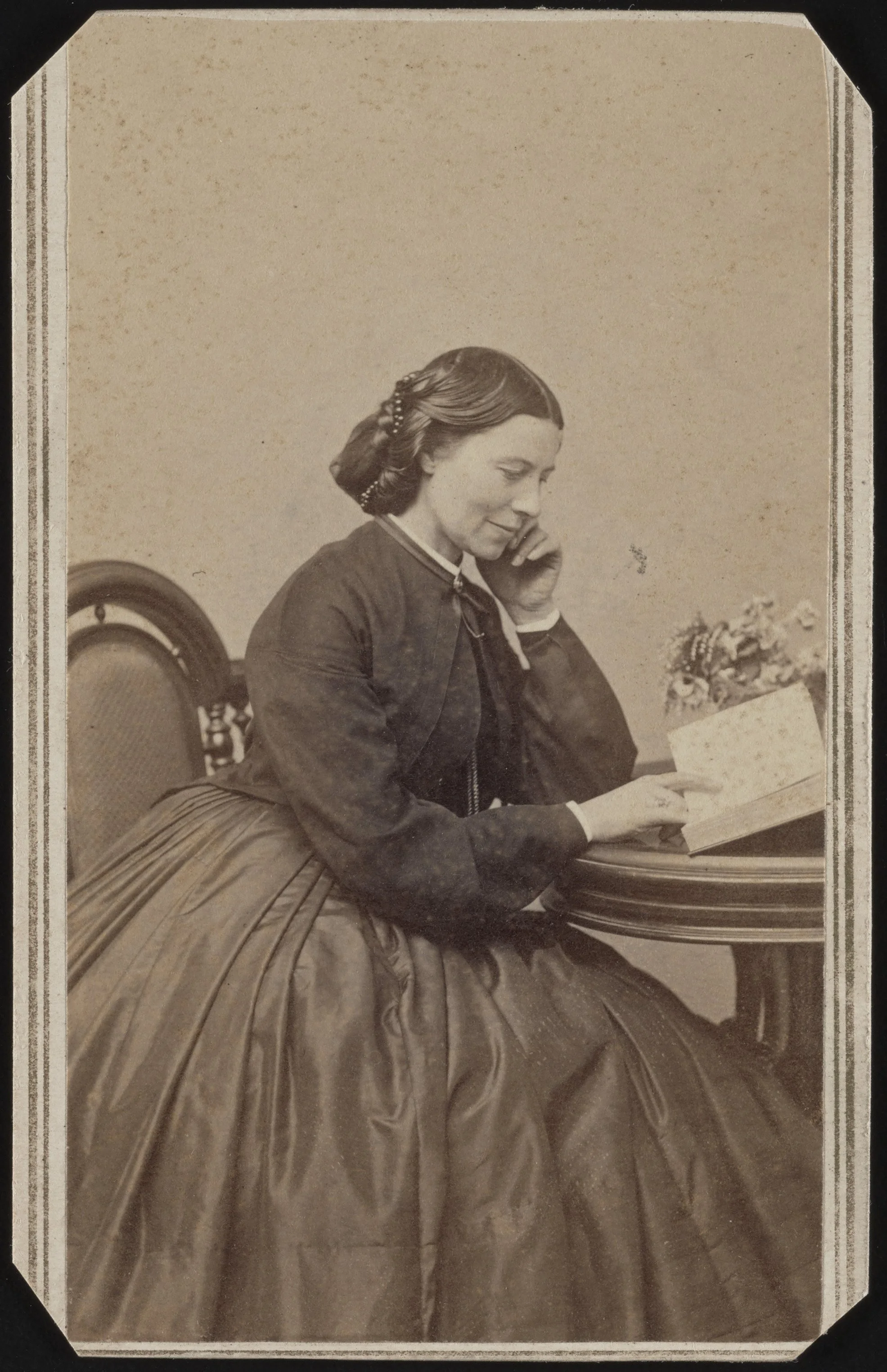 Clara Barton reading.