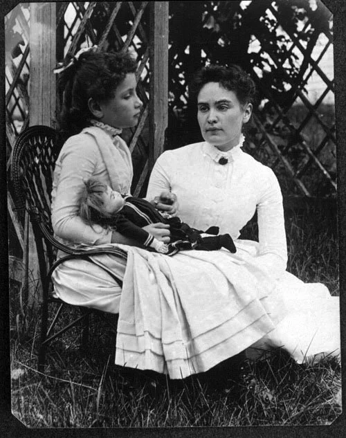 Helen Keller and Anne Sullivan, July 1888