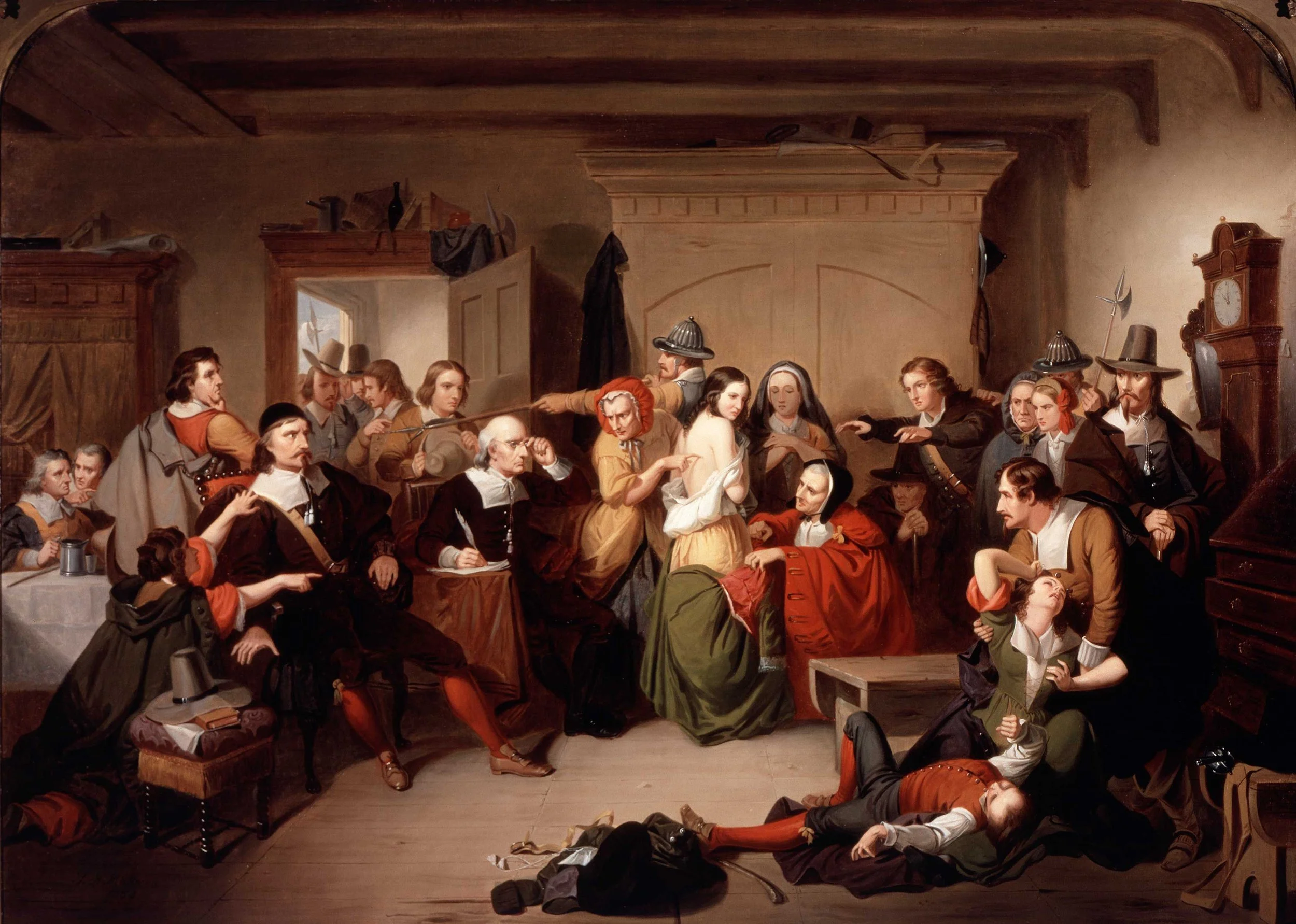 Examination of a witch, painting by T. H. Matteson 1853