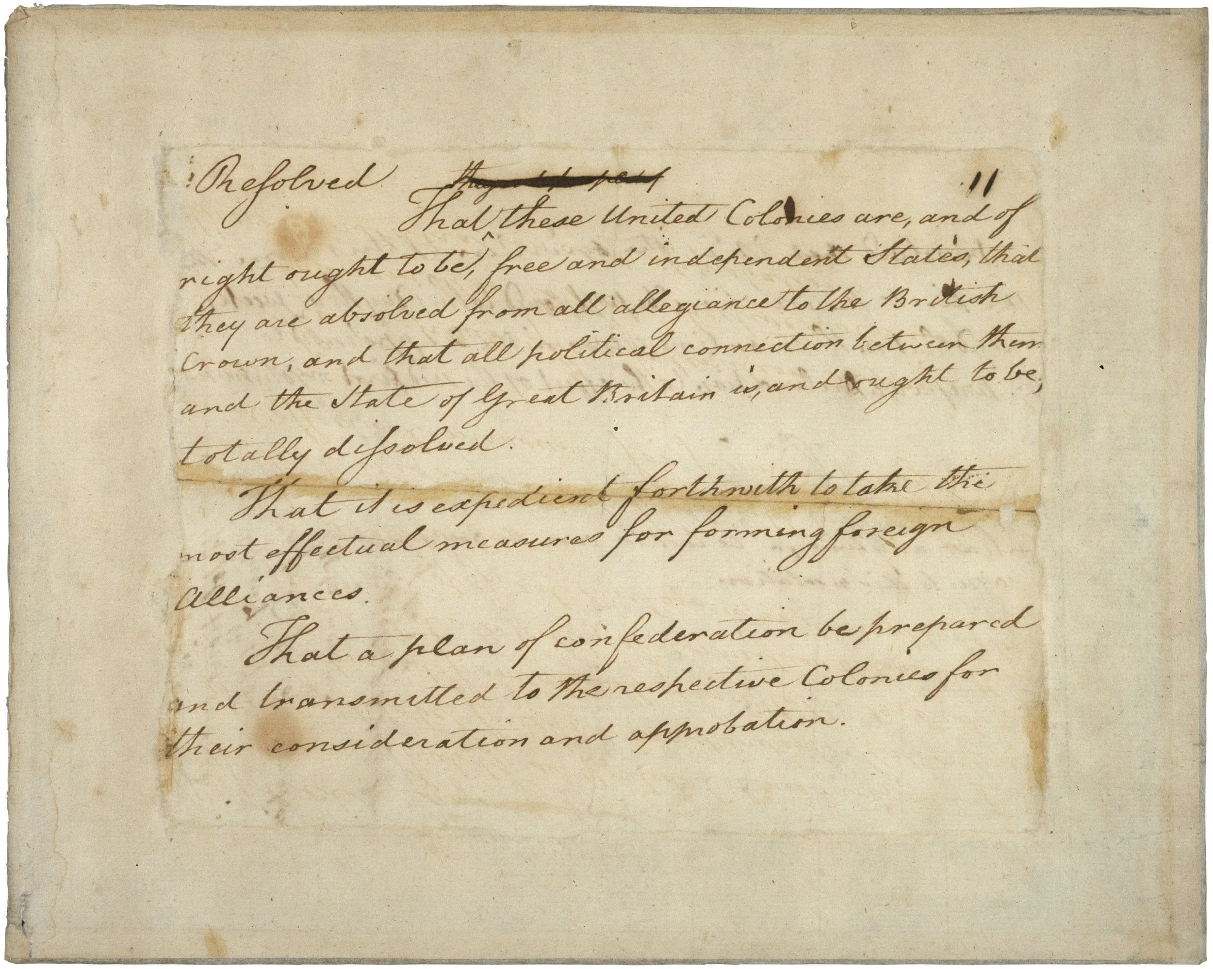 June 7: Richard Henry Lee Introduces the Resolution for Independence