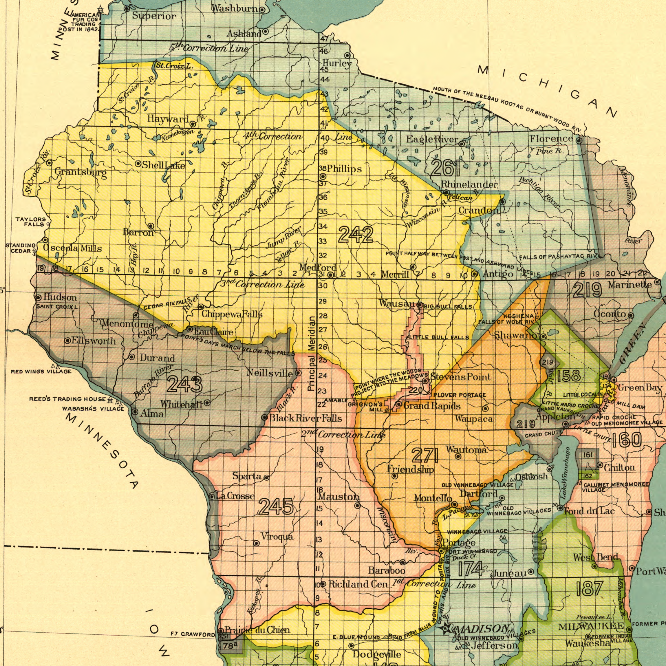 Library of Congress map showing lands ceded by Native nations to the U.S. Government in 1837.