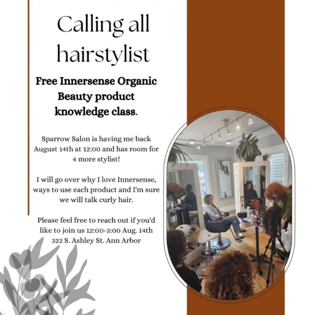 We are hosting an Innersense product knowledge class and would love to host stylists who may be interested in this amazing brand!  Please reach out to @racheldoesmycurls to if you are interested in attending. Space is limited.

#annarbor #annarborsty